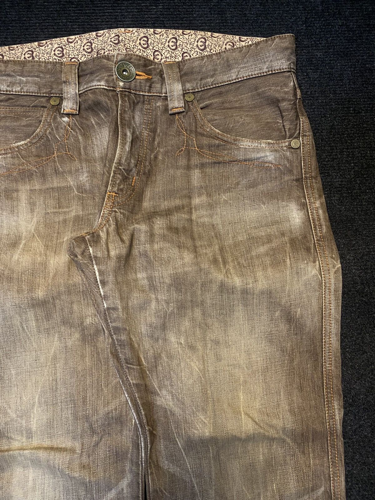 Edwin ‼️Insane Distressed EDWIN 503 Jeans Back pocket Zipper ‼️ Size US 34 / EU 50 - 4 Thumbnail