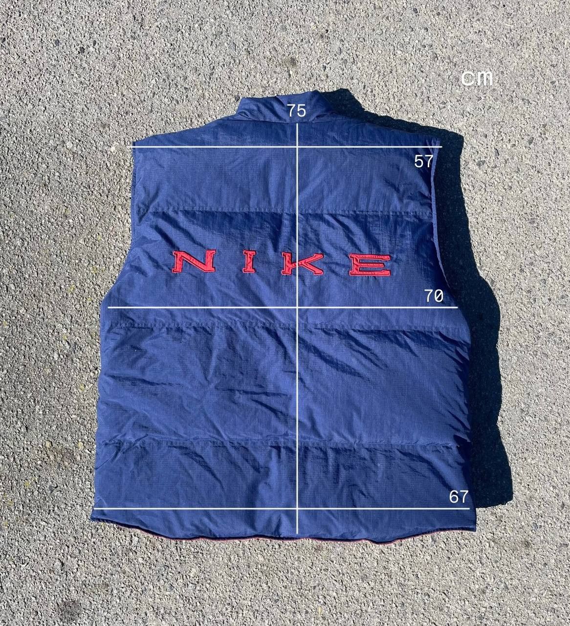 Nike Men's Vintage 90s Nike Puffer Reversible Down Vest, Blue/Red Size US XL / EU 56 / 4 - 16 Thumbnail