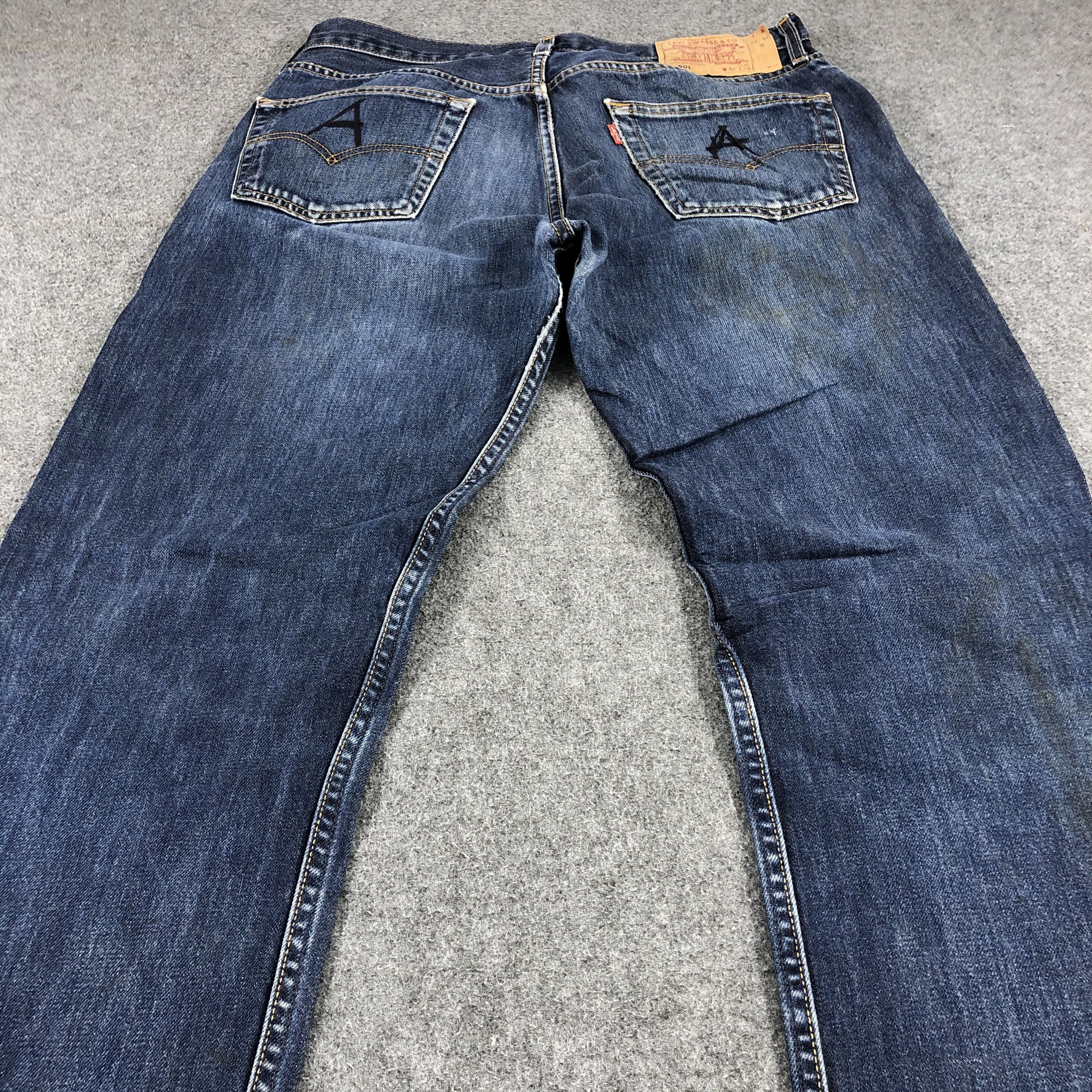 Levi's Vintage 90s Levis 501 Denim Jeans-JM939 Size US 33 - 4 Thumbnail