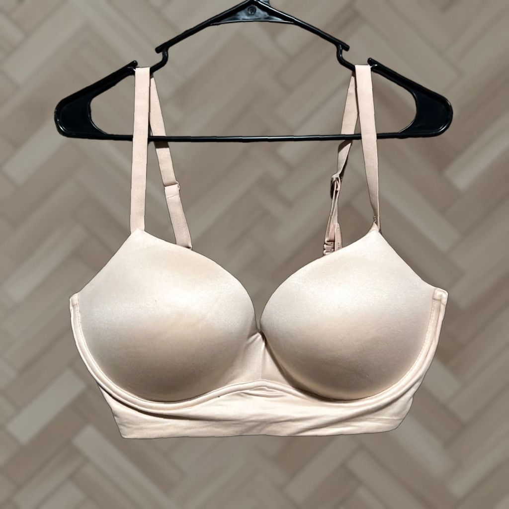 Vintage DOBREVA Black 38DD Wireless Longline Push Up Bra NWT Women Lined Lace Strappy Back Closure Padded 0 0 Size ONE SIZE - 1 Thumbnail