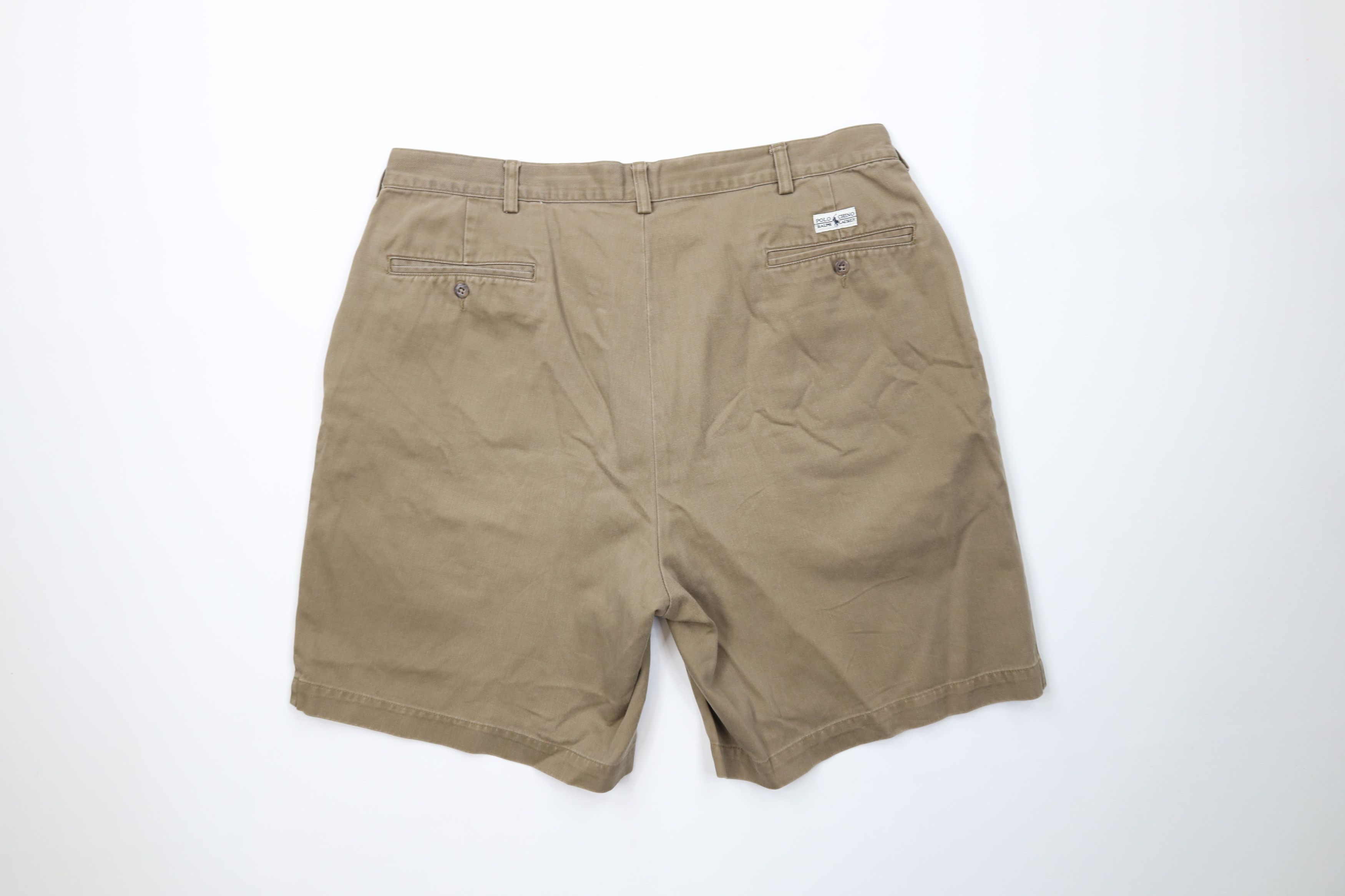Ralph Lauren Vintage 90s Ralph Lauren Cotton Chino Shorts Light Brown Size US 38 / EU 54 - 8 Thumbnail