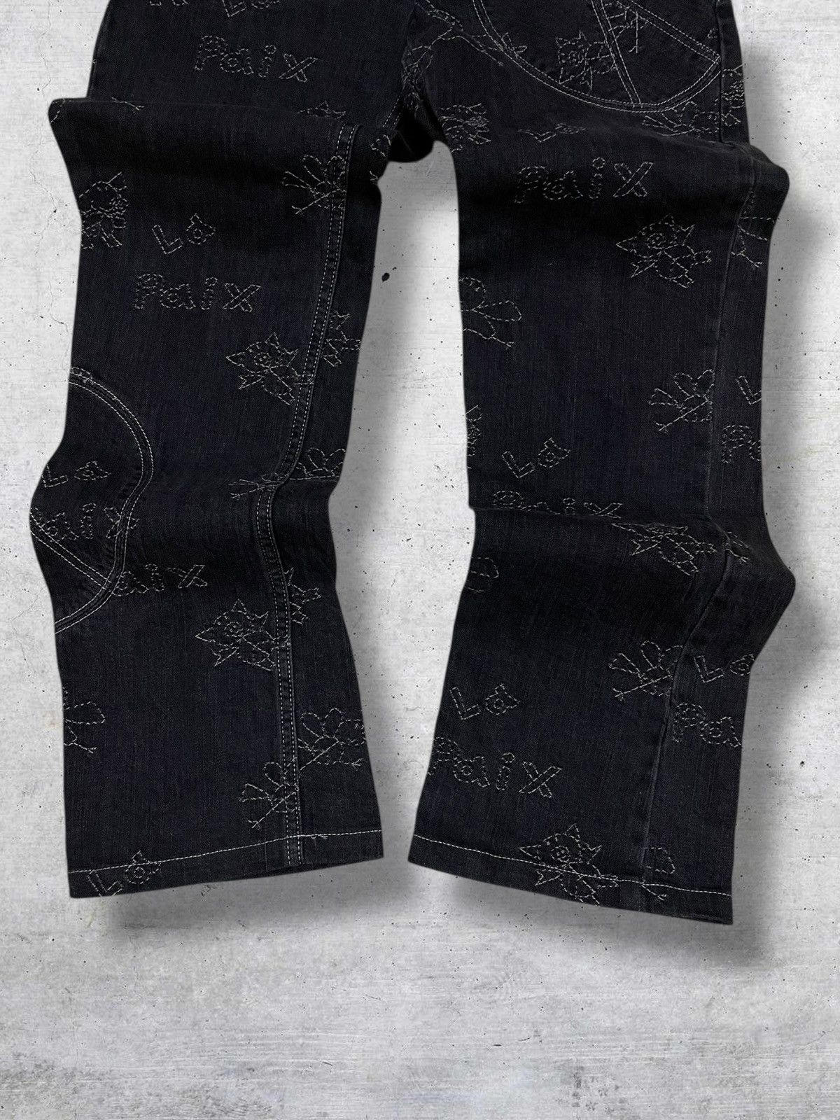 Hysteric Glamour VINTAGE OLLEBOREBLA OG JAPAN DESIGNER STREETWEAR PEACE DENIM Size US 27 - 3 Thumbnail