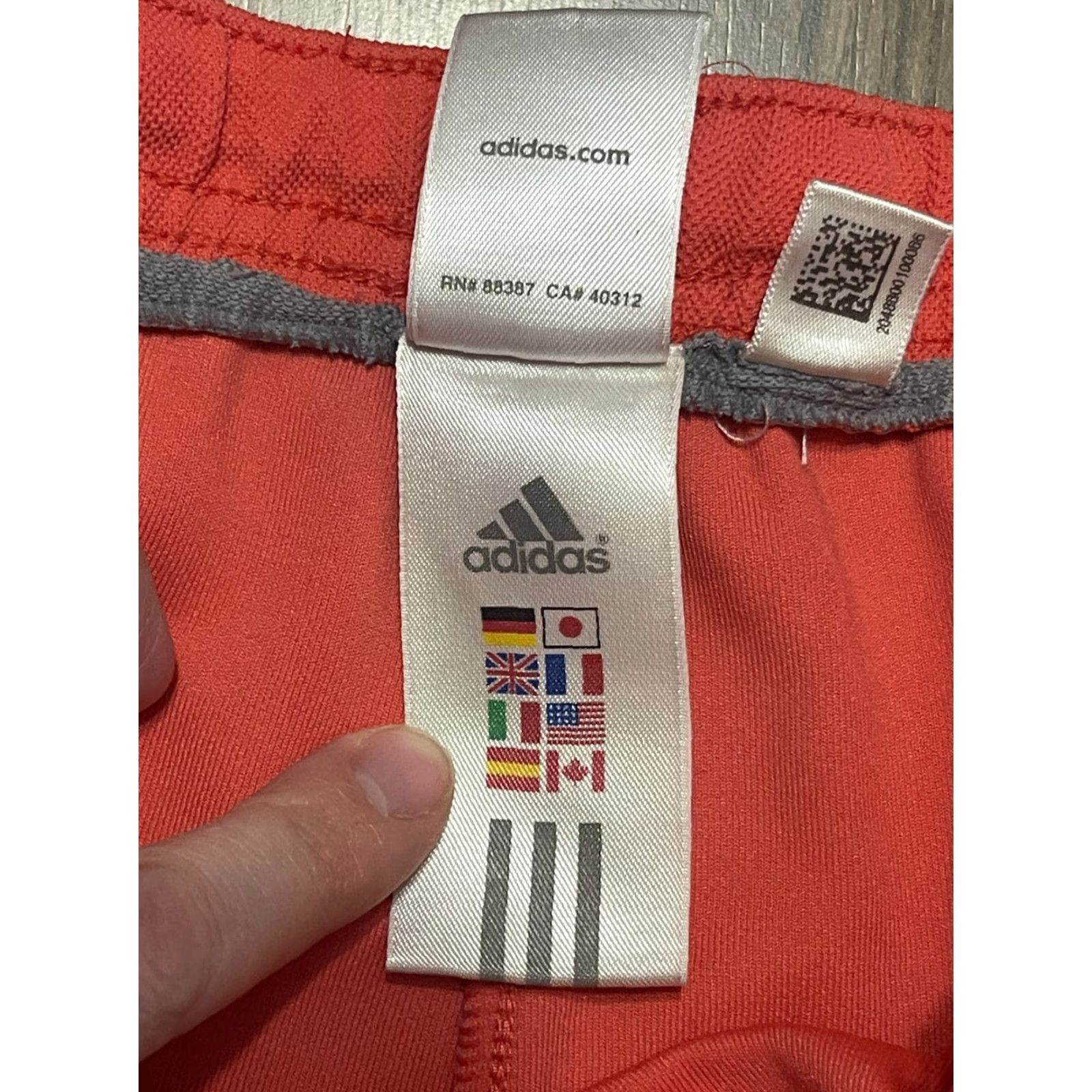 Adidas adidas Shorts Women's Medium Orange Pull On Logo Activewear Size 32" / US 10 / IT 46 - 7 Thumbnail