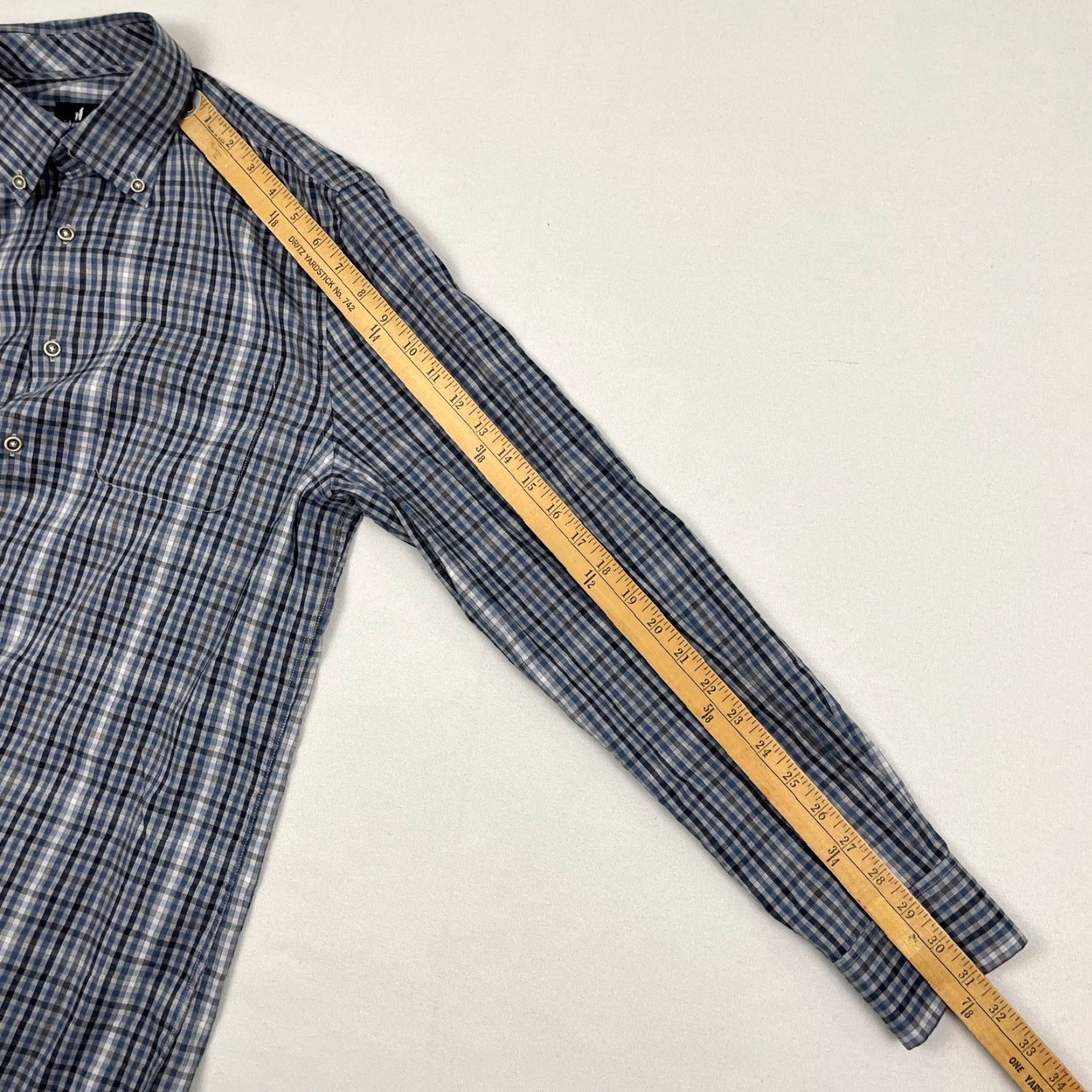johnnie-O johnnie-O Matthew Shirt Mens M Blue Plaid Button-Down Casual Shirt Size US M / EU 48-50 / 2 - 7 Thumbnail