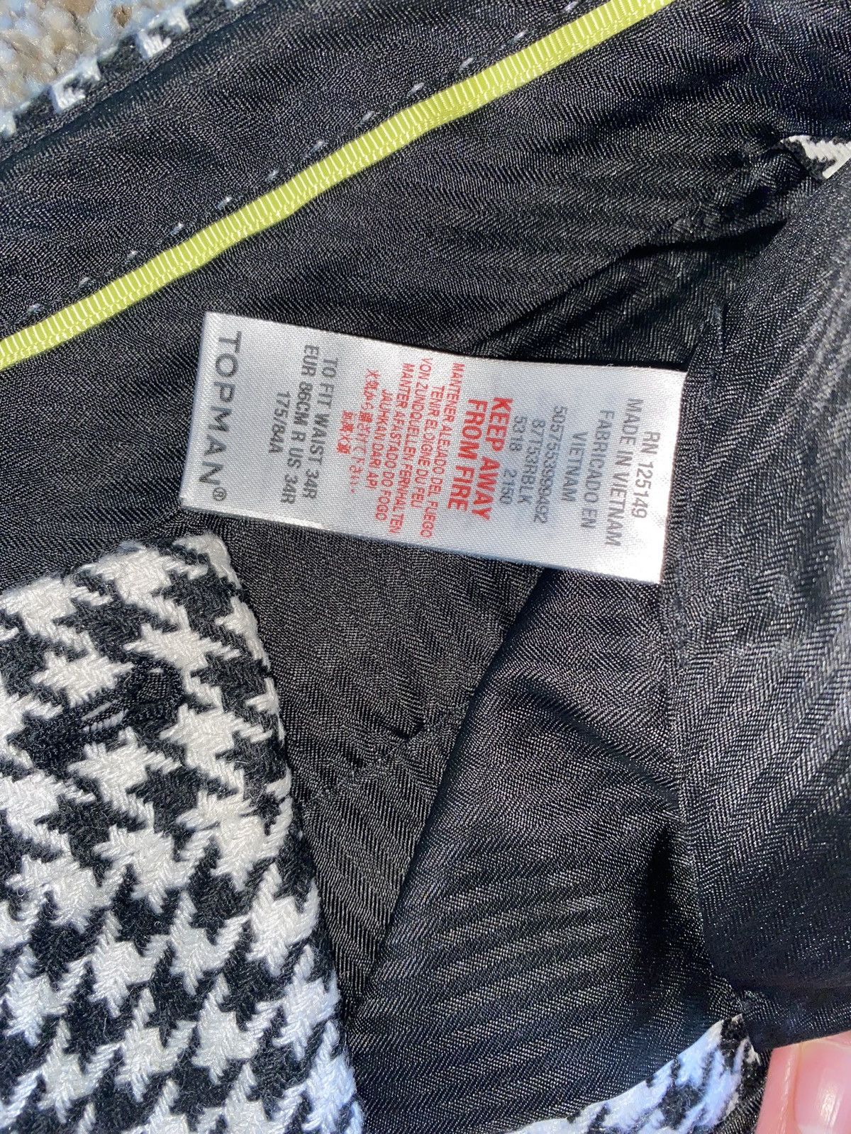 Topman Topman Houndstooth Chino Pants Size US 34 / EU 50 - 7 Thumbnail