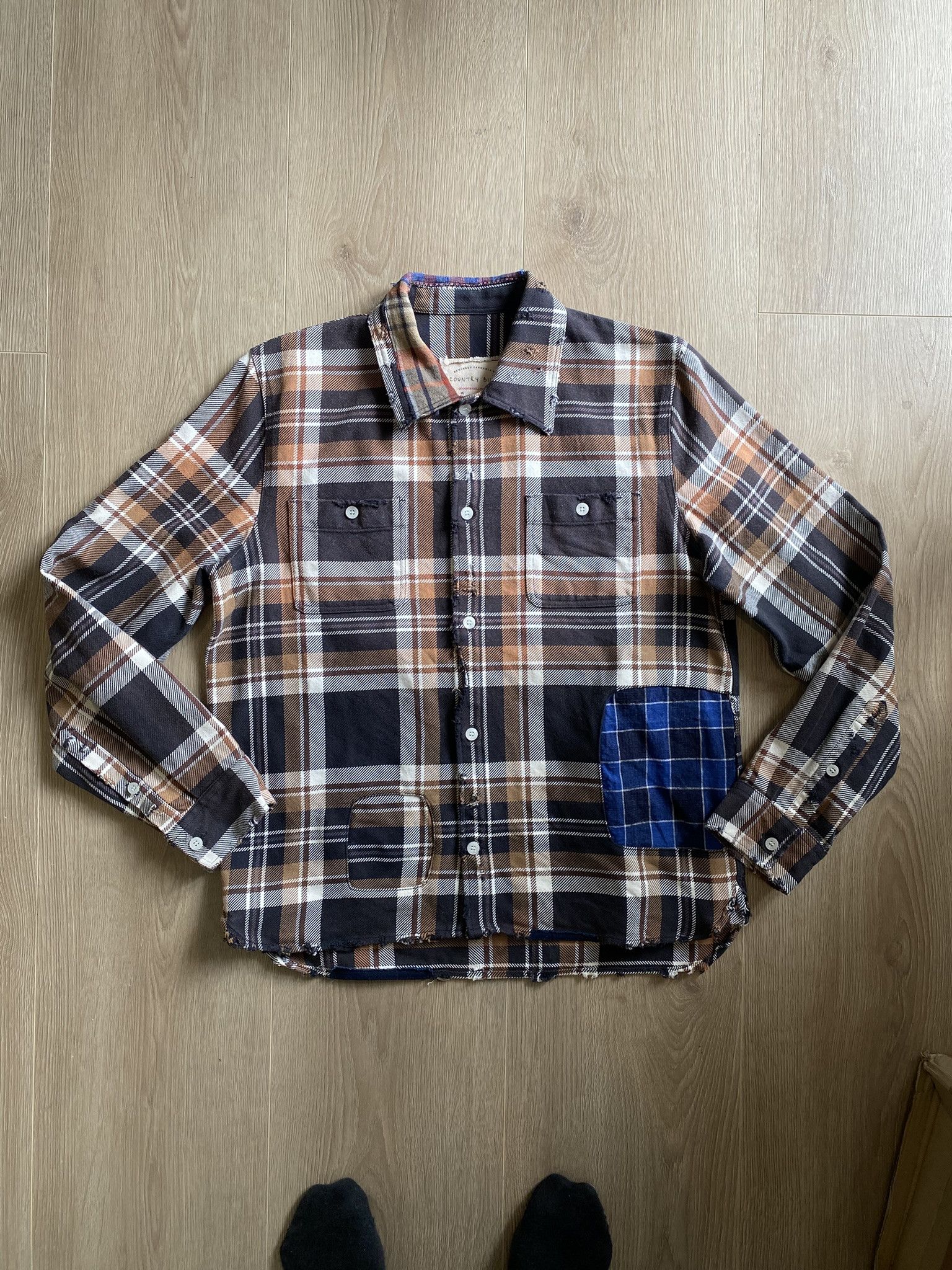 Kapital DISTRESSED VINTAGE WASH CHECK SHIRT Size US M / EU 48-50 / 2 - 3 Thumbnail
