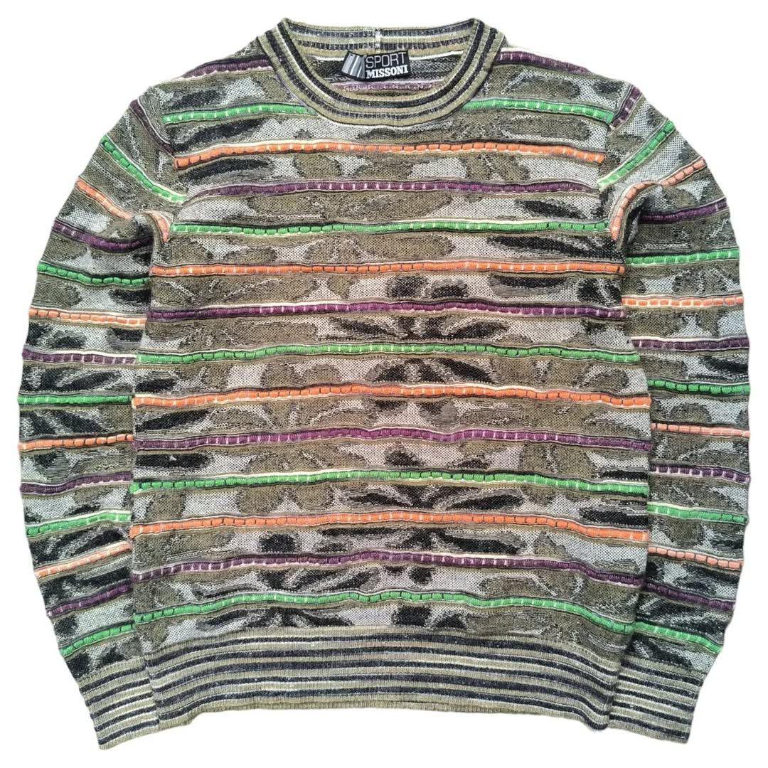Missoni Vintage 1990s Missoni Sports Floral Pattern Knit Sweater Size US S / EU 44-46 / 1 - 1 Thumbnail