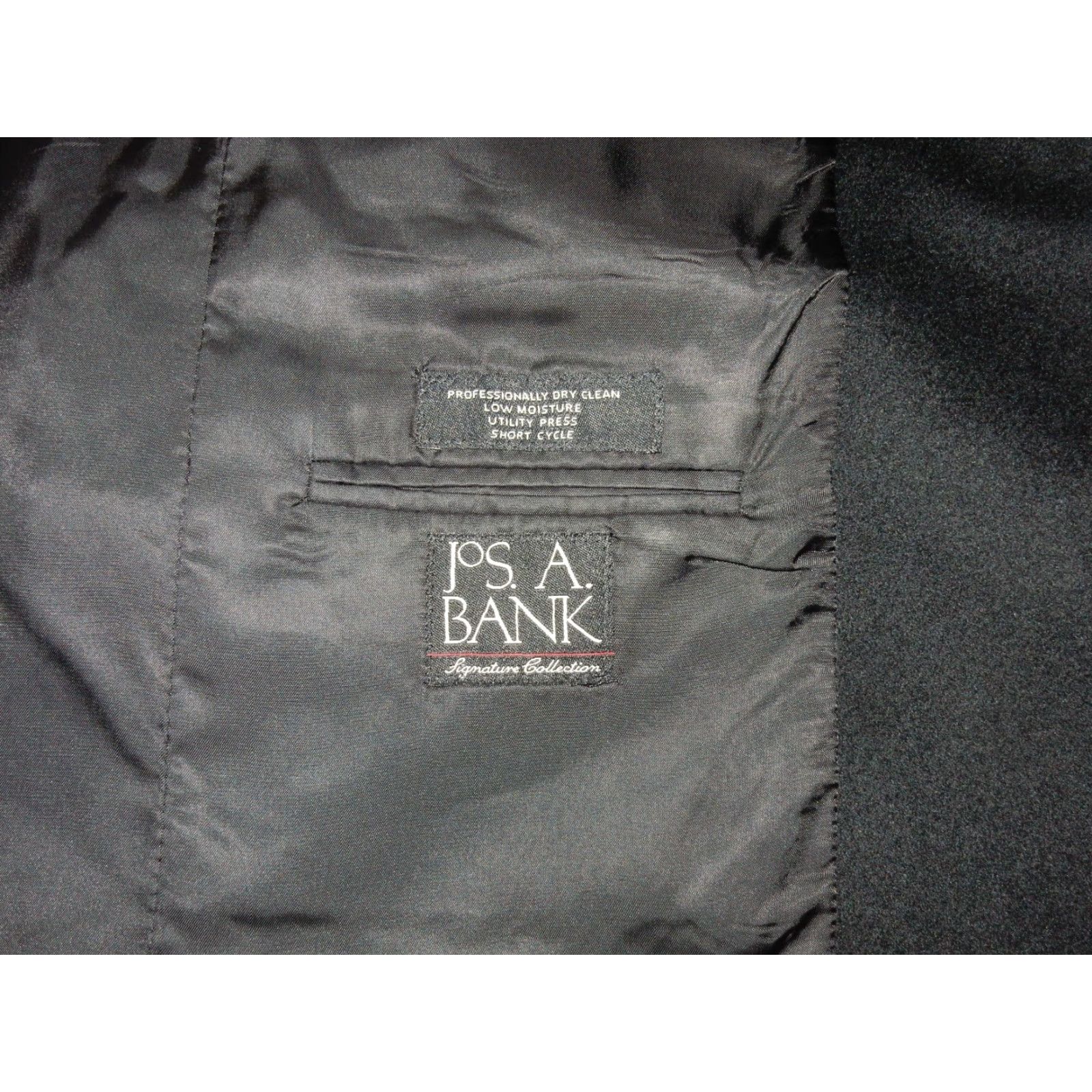 Jos. A. Bank VINTAGE Jos A. Bank Men's 100% Cashmere Sport Coat Blazer Size 42R Black Classic Formal Size 42R - 6 Thumbnail