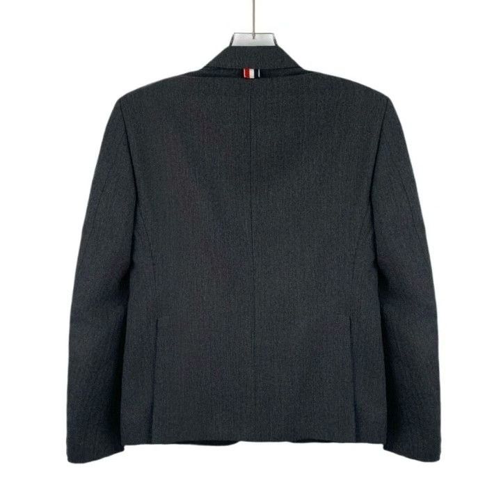 Thom Browne Thom Browne Gray Wool Lapel Blazer Size US XS / EU 42 / 0 - 2 Thumbnail