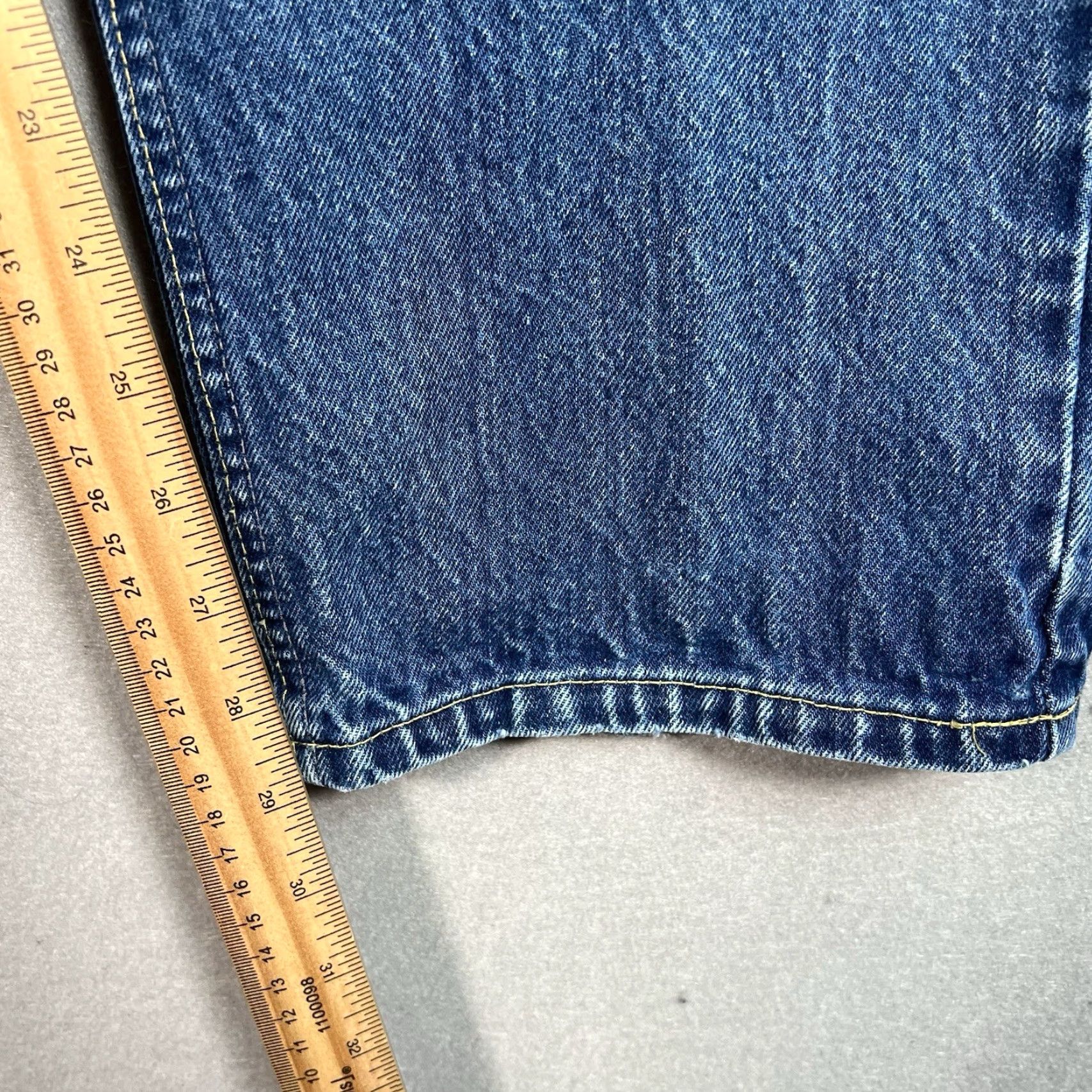 Lee VINTAGE Lee Jeans Womens 16P Blue Denim Dark Wash Straight Leg Made In USA Jeans Women 16P Dark Wash Denim Straight Inseam 29in Size 38" / US 16 / IT 52 - 5 Thumbnail
