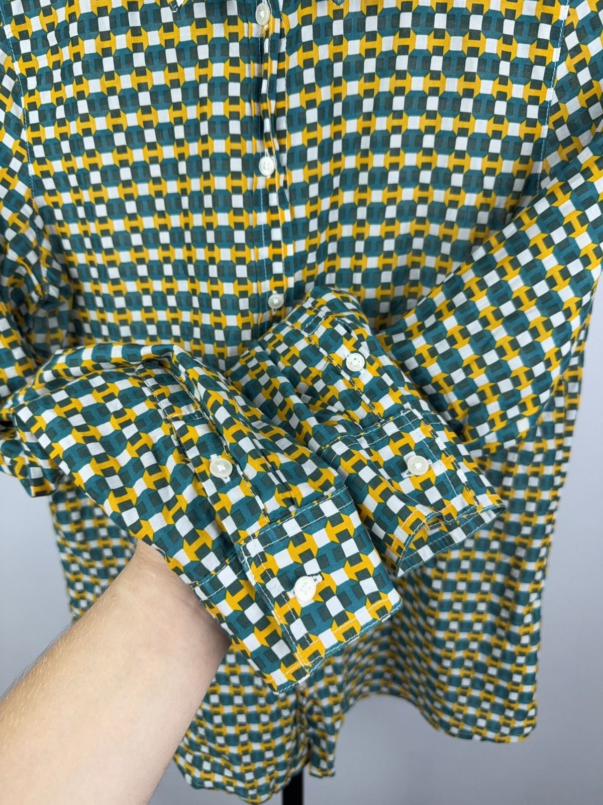 United Colors Of Benetton Vntg Retro United Colors Of Benetton Luxury Mesh Long Shirt Size M / US 6-8 / IT 42-44 - 10 Thumbnail