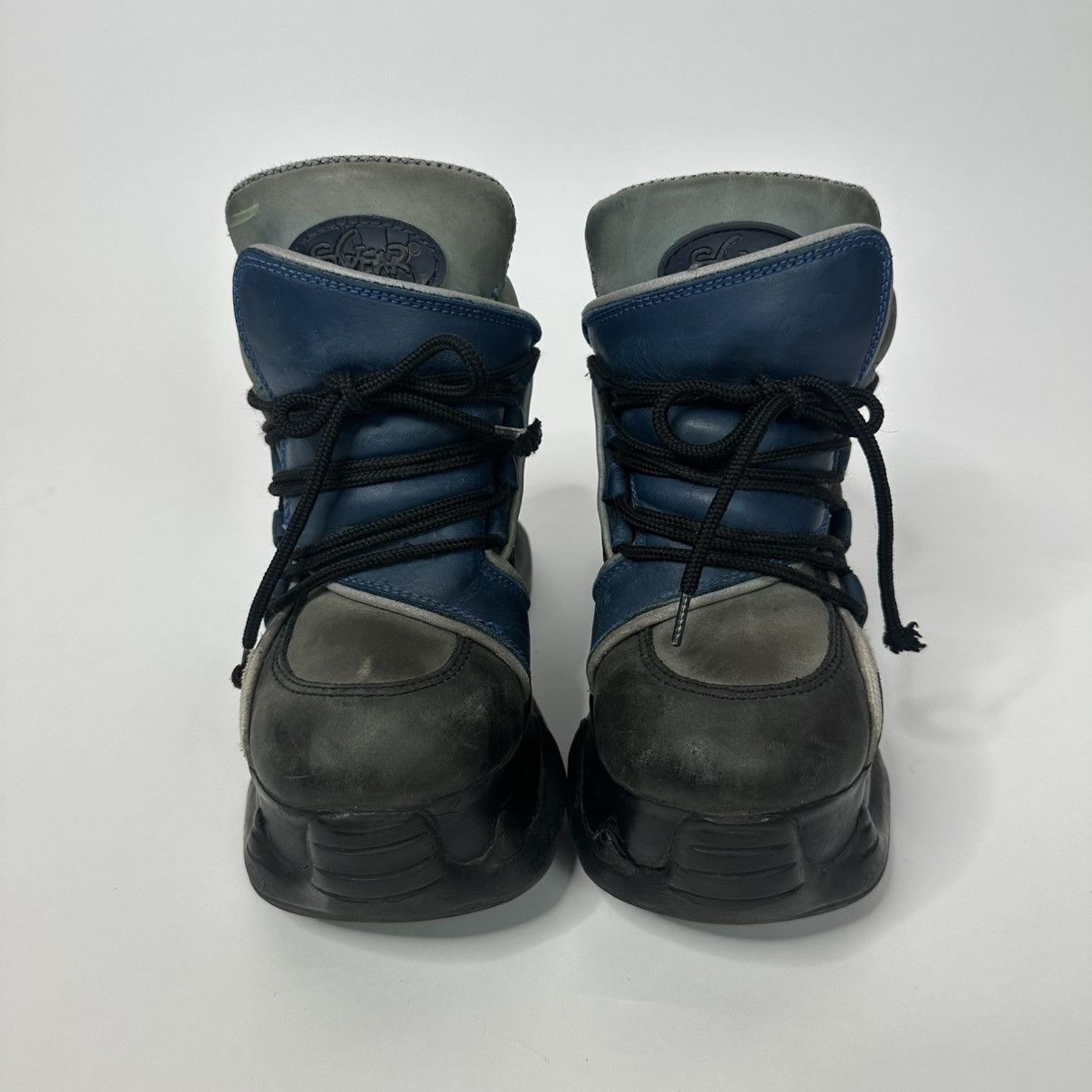 SWEAR London Late 90’s Blue Leather Lace-up Platform Swear London Shoes Size US 5 / IT 35 - 3 Thumbnail