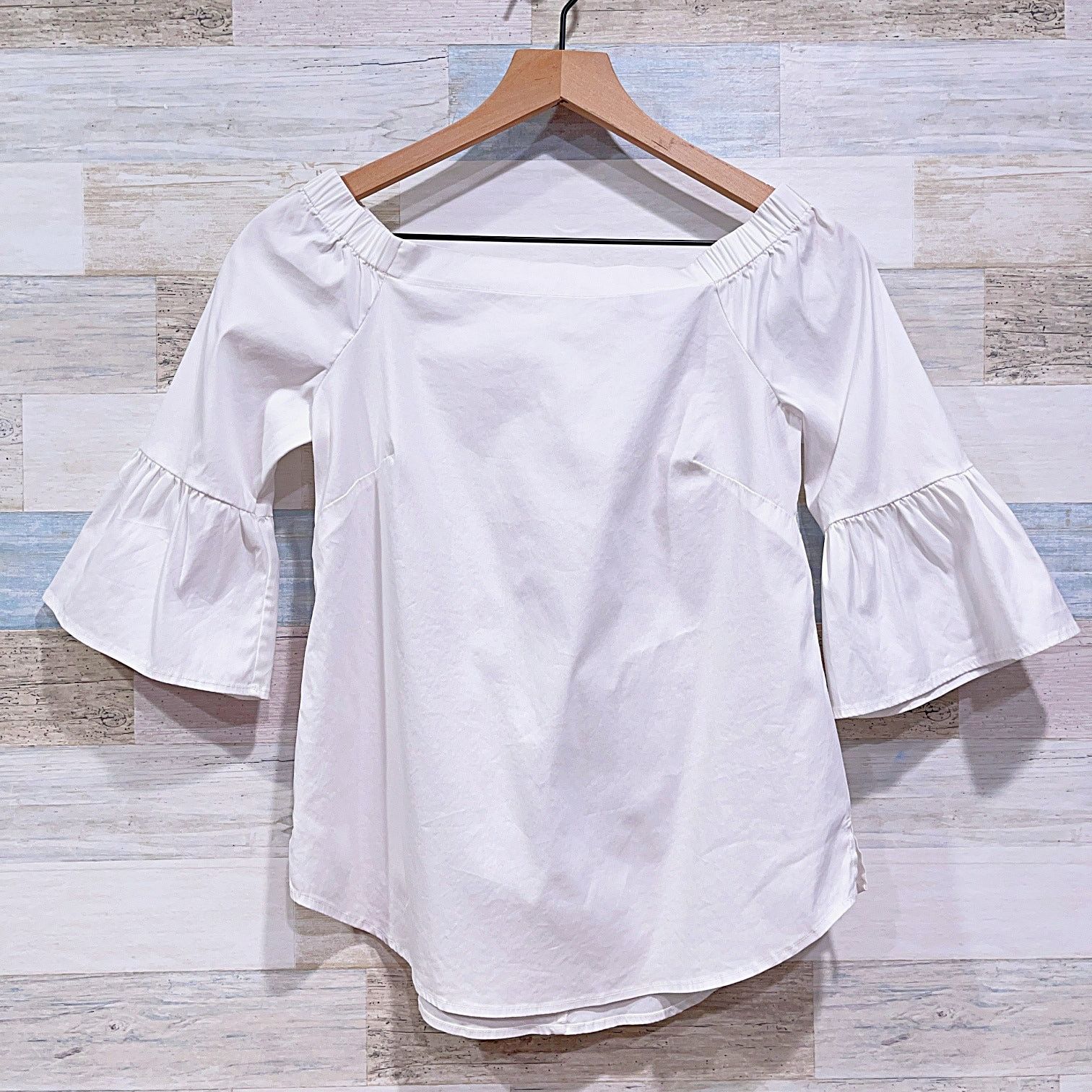 White House Black Market White House Black Market Off The Shoulder Top 3/4 Flare XXSP Size XXS / US 00 / IT 34 - 1 Thumbnail