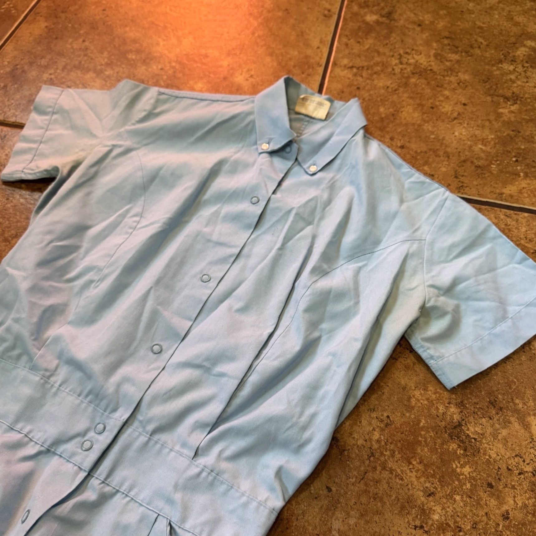 Vintage Vtg nurse uniform WWII blue pinstripe dress Sz 10 50s 60s Size M / US 6-8 / IT 42-44 - 3 Thumbnail