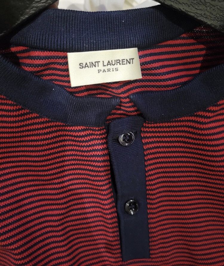 Saint Laurent Paris × Yves Saint Laurent Saint laurent slp 14fw Paris polo short sleeve with black Size US S / EU 44-46 / 1 - 6 Thumbnail
