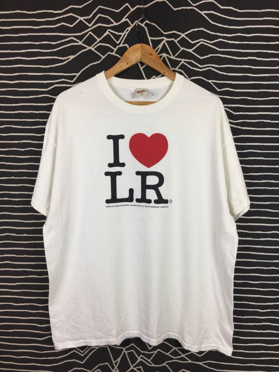 Japanese Brand Vtg 90s 00s Log Rap "I Love LR" Japan Streetwear Tee Size US XL / EU 56 / 4 - 1 Thumbnail