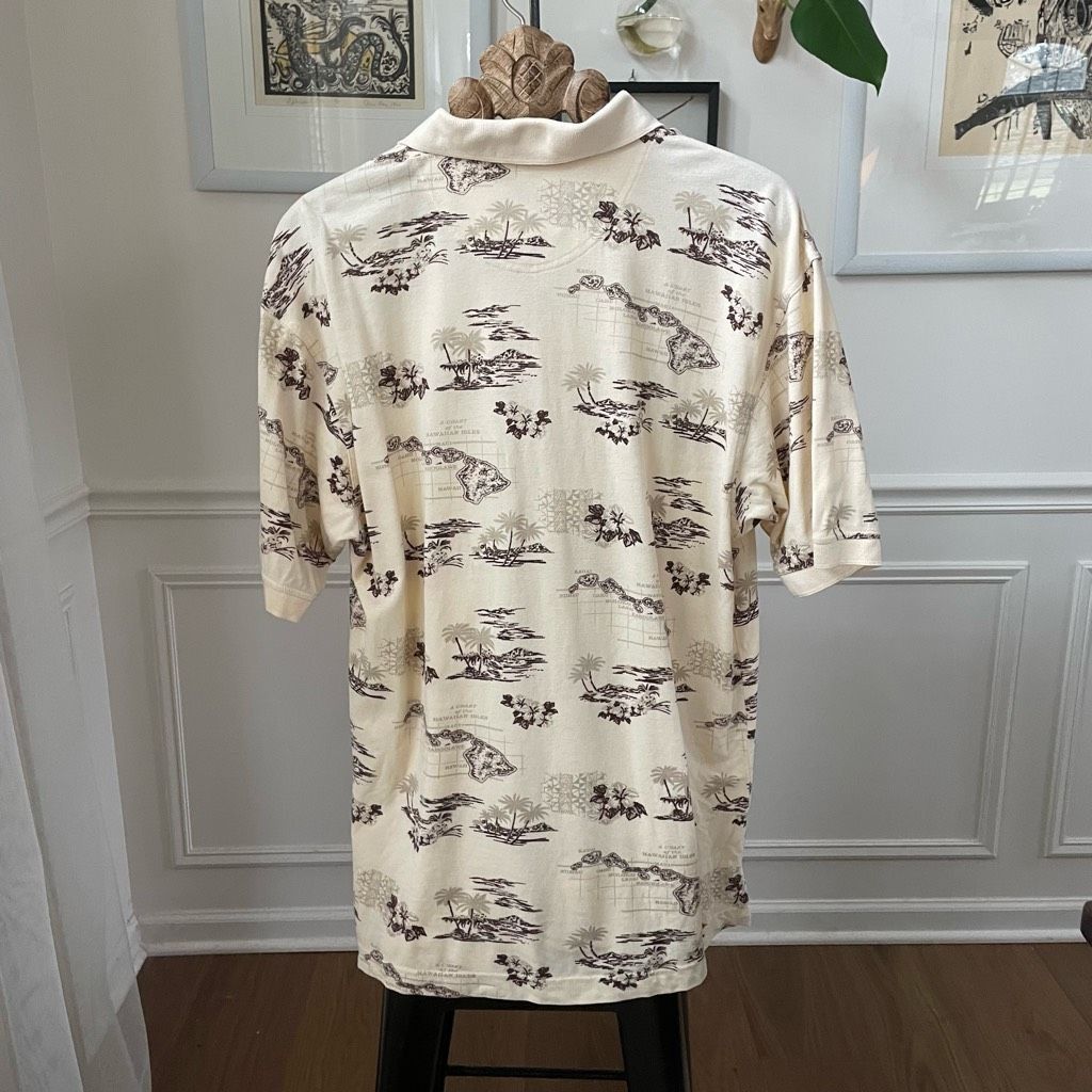 Vintage Vintage 90s Island Fever Hawaiian Islands Novelty Print Polo Size US L / EU 52-54 / 3 - 3 Thumbnail