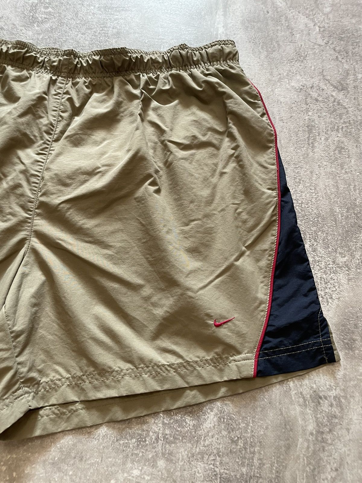 Nike × Vintage Vintage Nike Nylon Shorts Small Swoosh Logo Y2K Size XXL Size US 38 / EU 54 - 2 Thumbnail