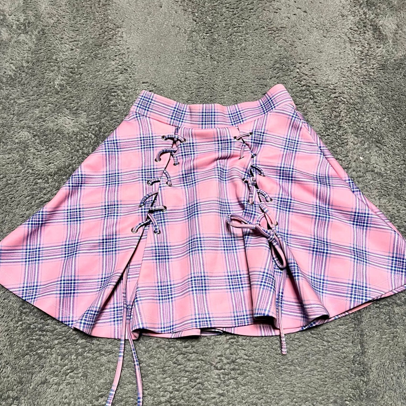 Hot Topic VINTAGE Hot Topic Skirt Womens Small Pink Plaid Mini Gothic Punk S Pink Ladies Short Mini Skirt Womens Size 28" / US 6 / IT 42 - 2 Thumbnail