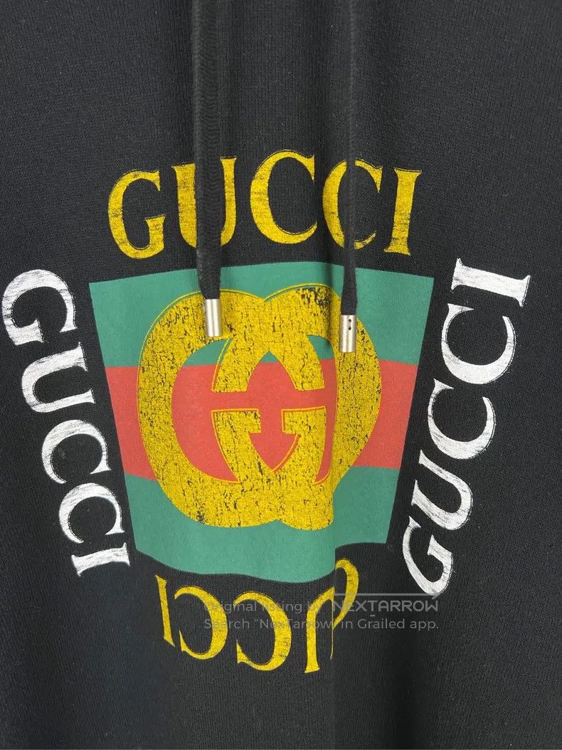 Gucci Gucci Black retro old destruction block colour block Logo Size US S / EU 44-46 / 1 - 4 Thumbnail