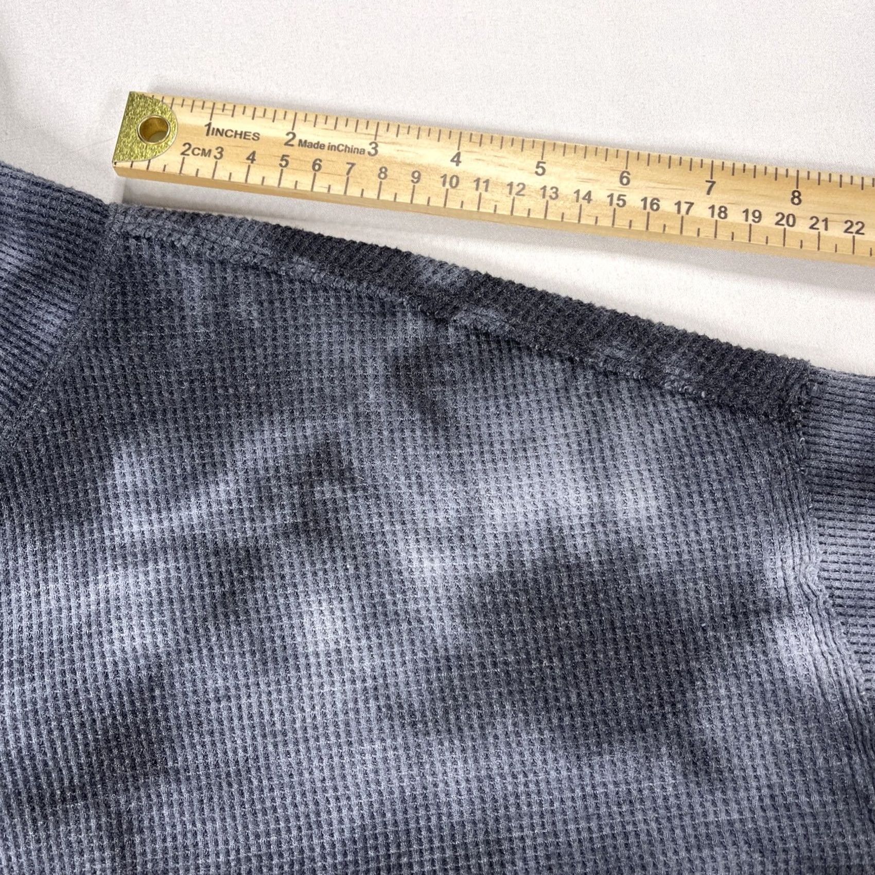 Vintage Maeve Anthropologie Sz M Turtleneck Waffle Knit Tie Dye Gray Blouse Women Long Sleeve Thermal Size M / US 6-8 / IT 42-44 - 3 Thumbnail