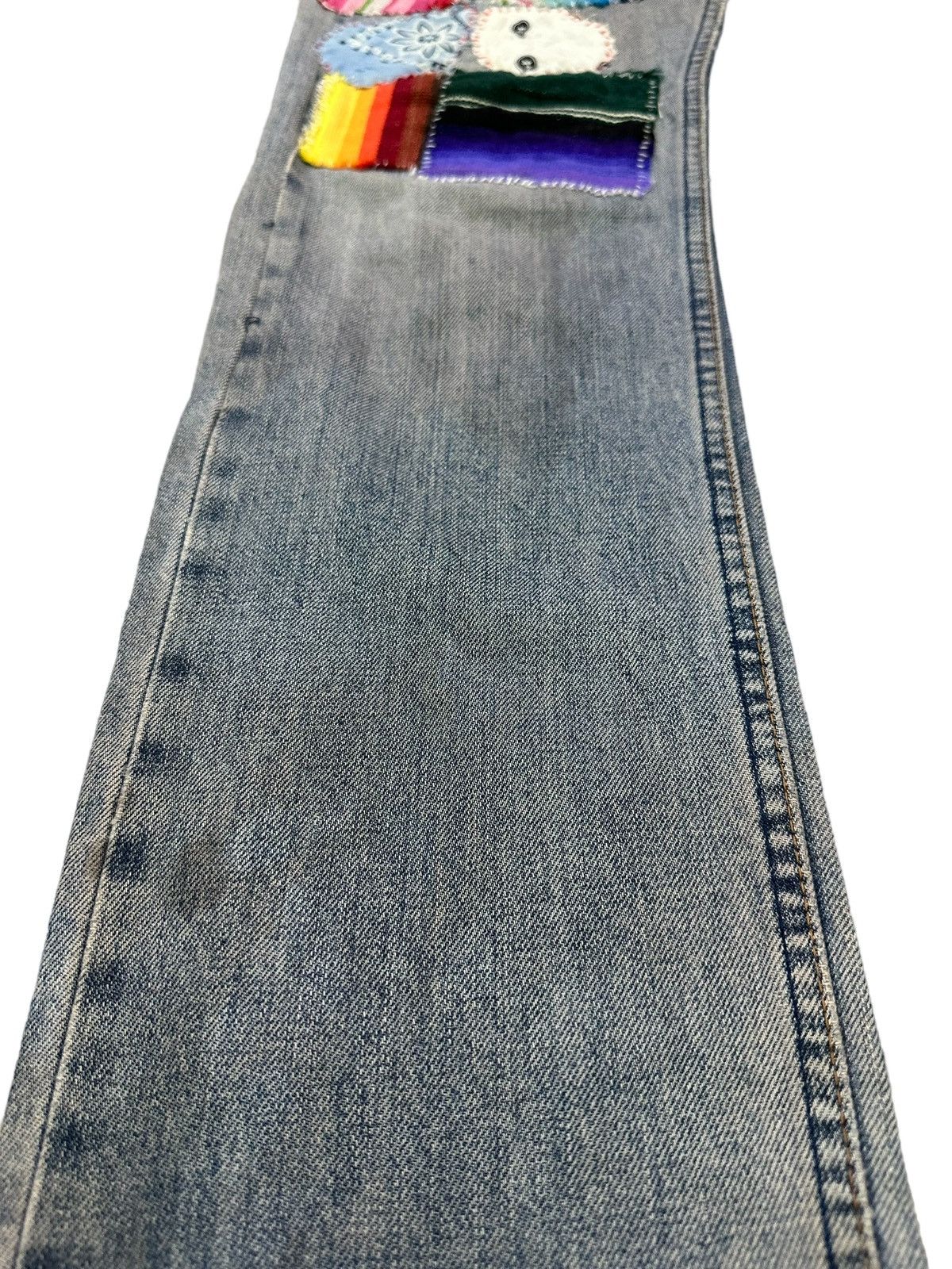 Levi's LEVIS 501 CUSTOM HIPPIE PATCHES DISTRESSED DENIM JEANS Size US 30 / EU 46 - 3 Thumbnail
