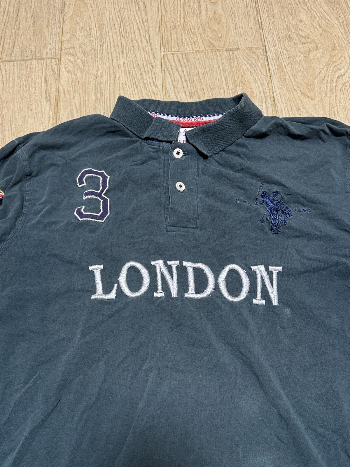 U.S. Polo Assn. × Vintage Vintage Polo Ralph Lauren Style Distressed Rugby Sweatshirt Size US L / EU 52-54 / 3 - 2 Thumbnail