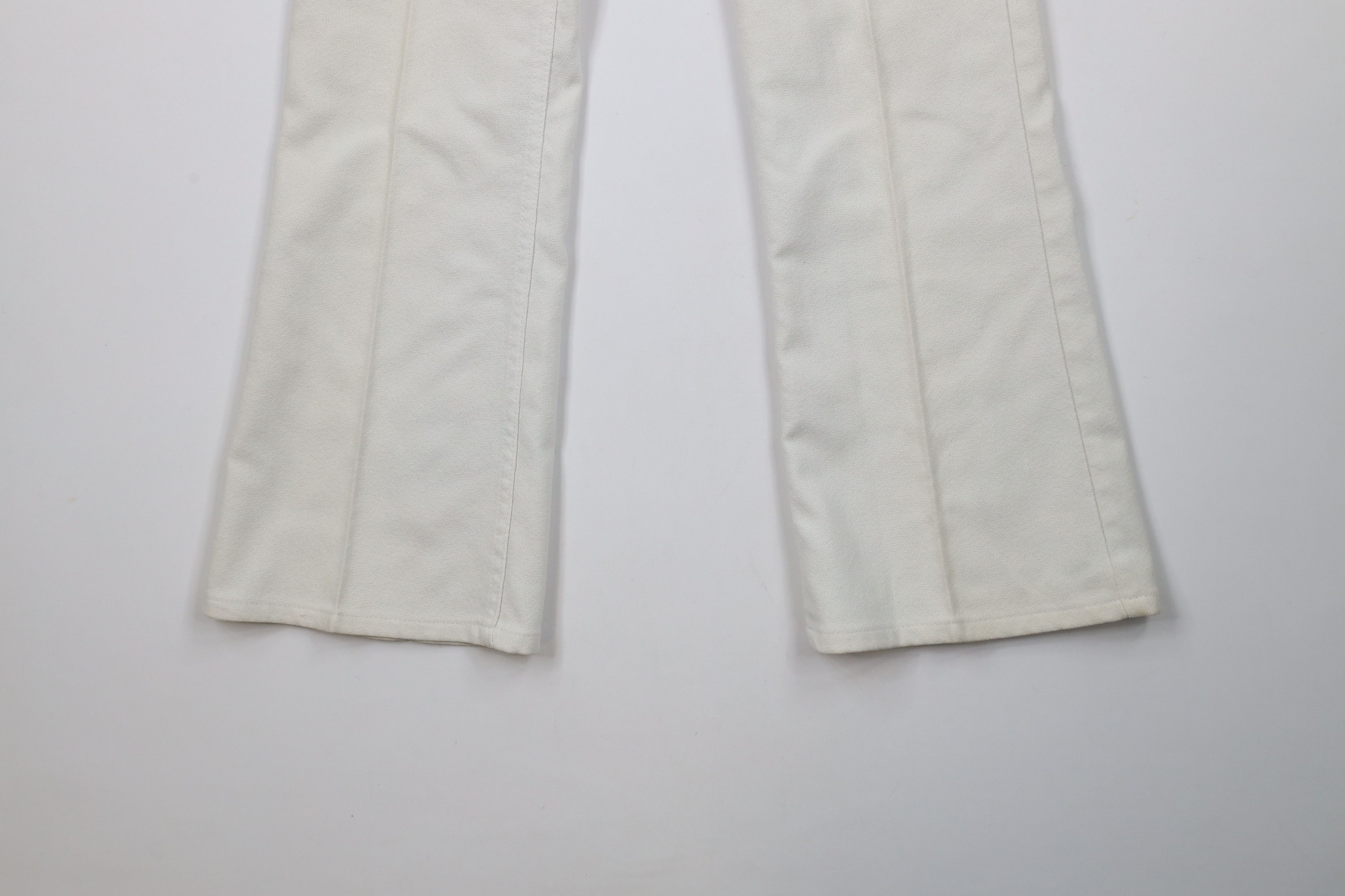 Levi's × Vintage Vintage 70s Levis Knit Wide Leg Bell Bottoms Pants White USA Size 28" / US 6 / IT 42 - 4 Thumbnail