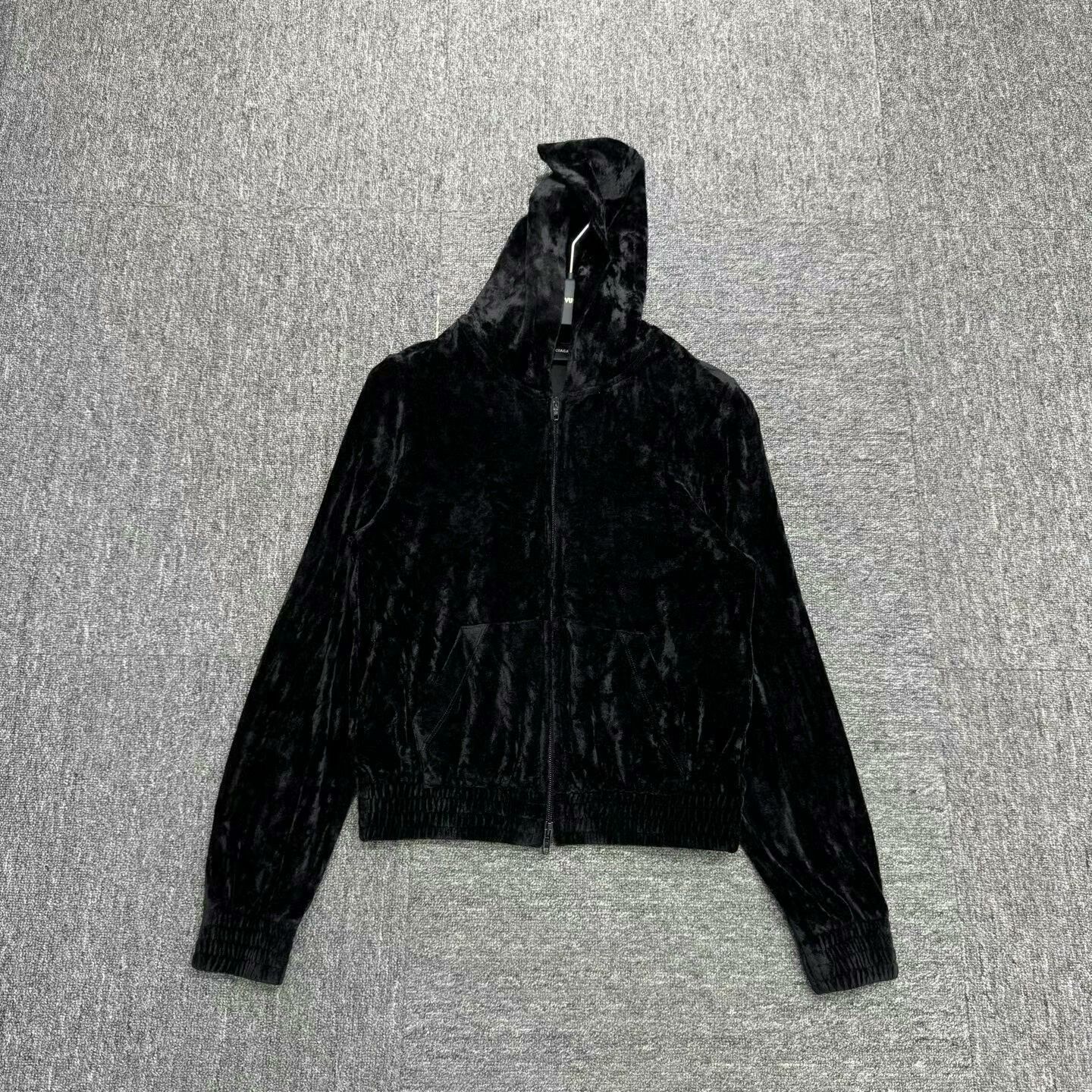 Balenciaga balenciaga velour hooded sweatshirt with rhinestones Size S / US 4 / IT 40 - 1 Thumbnail