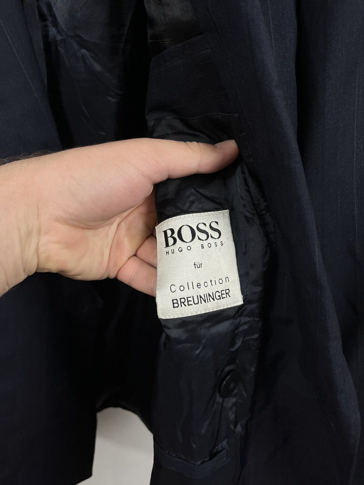 Hugo Boss Men`s Hugo Boss Double Breasted Black Wool Blazer Size M Size 40R - 5 Thumbnail