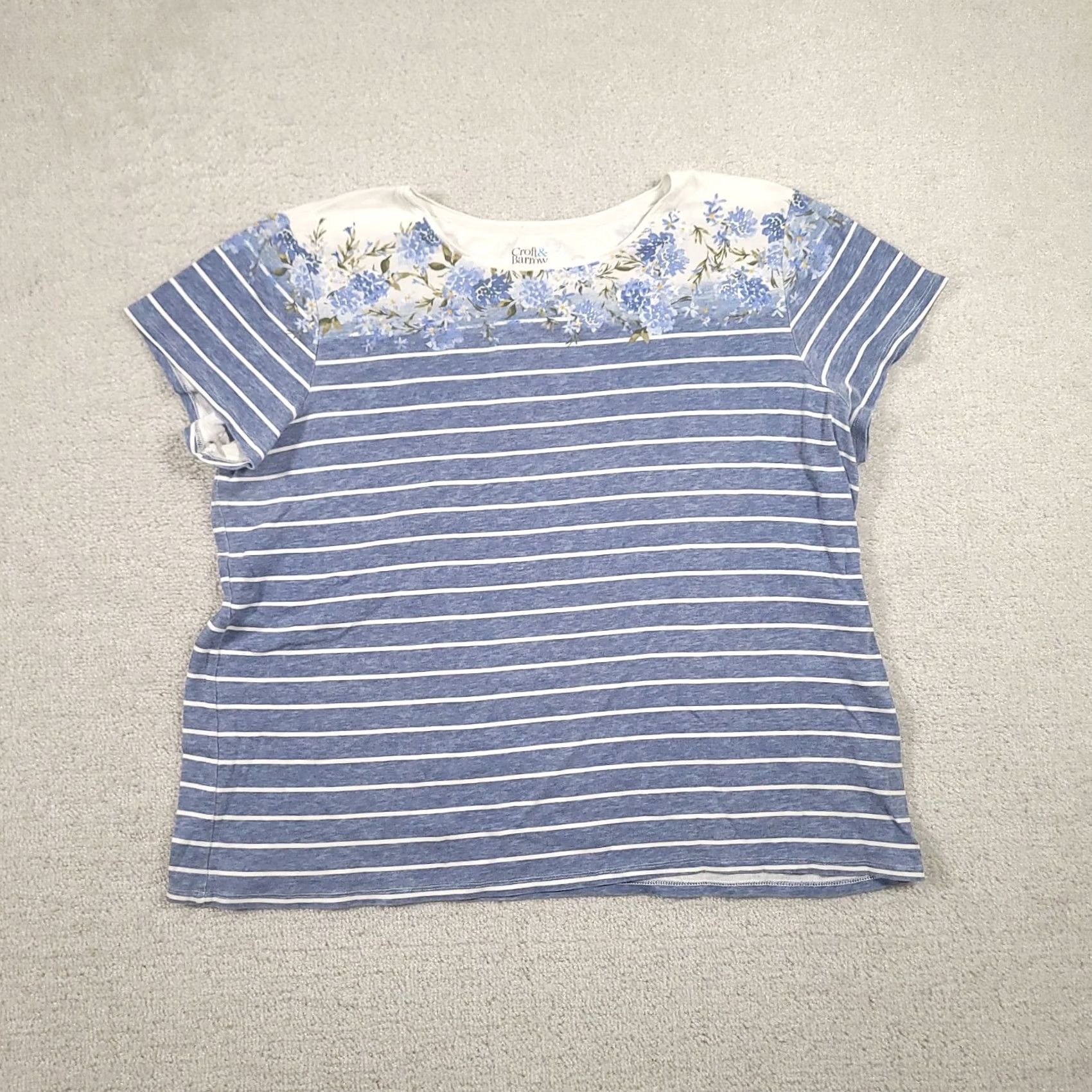 Croft & Barrow Croft & Barrow Shirt Womens XXL Blue Short Sleeve Pullover Casual Knit Blouse Mens? Size XXL / US 16-18 / IT 52-54 - 2 Thumbnail