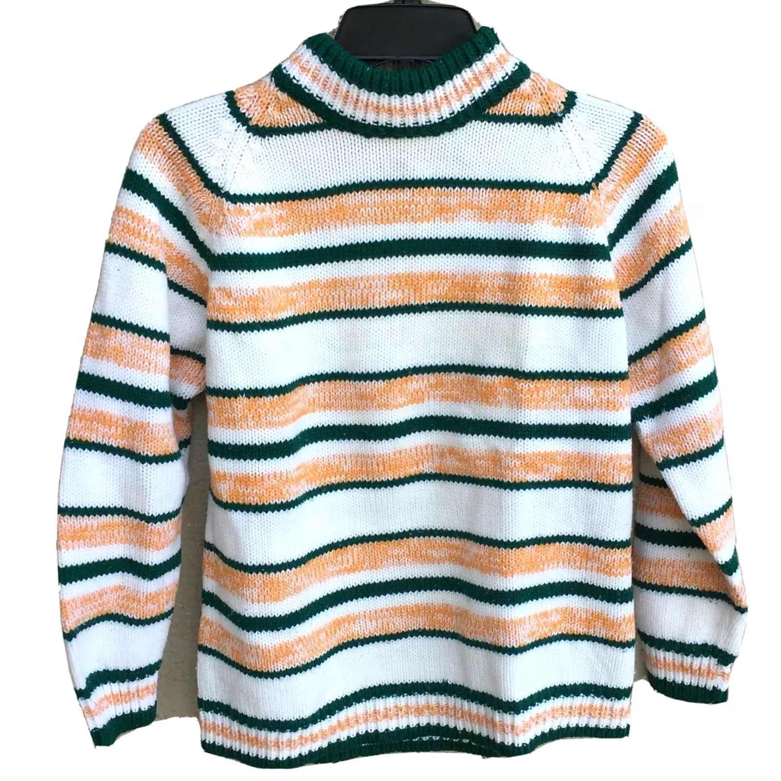 Vintage VINTAGE Sweater Zipper Neck Striped Acrylic Made In Taiwan L Size L / US 10 / IT 46 - 2 Thumbnail