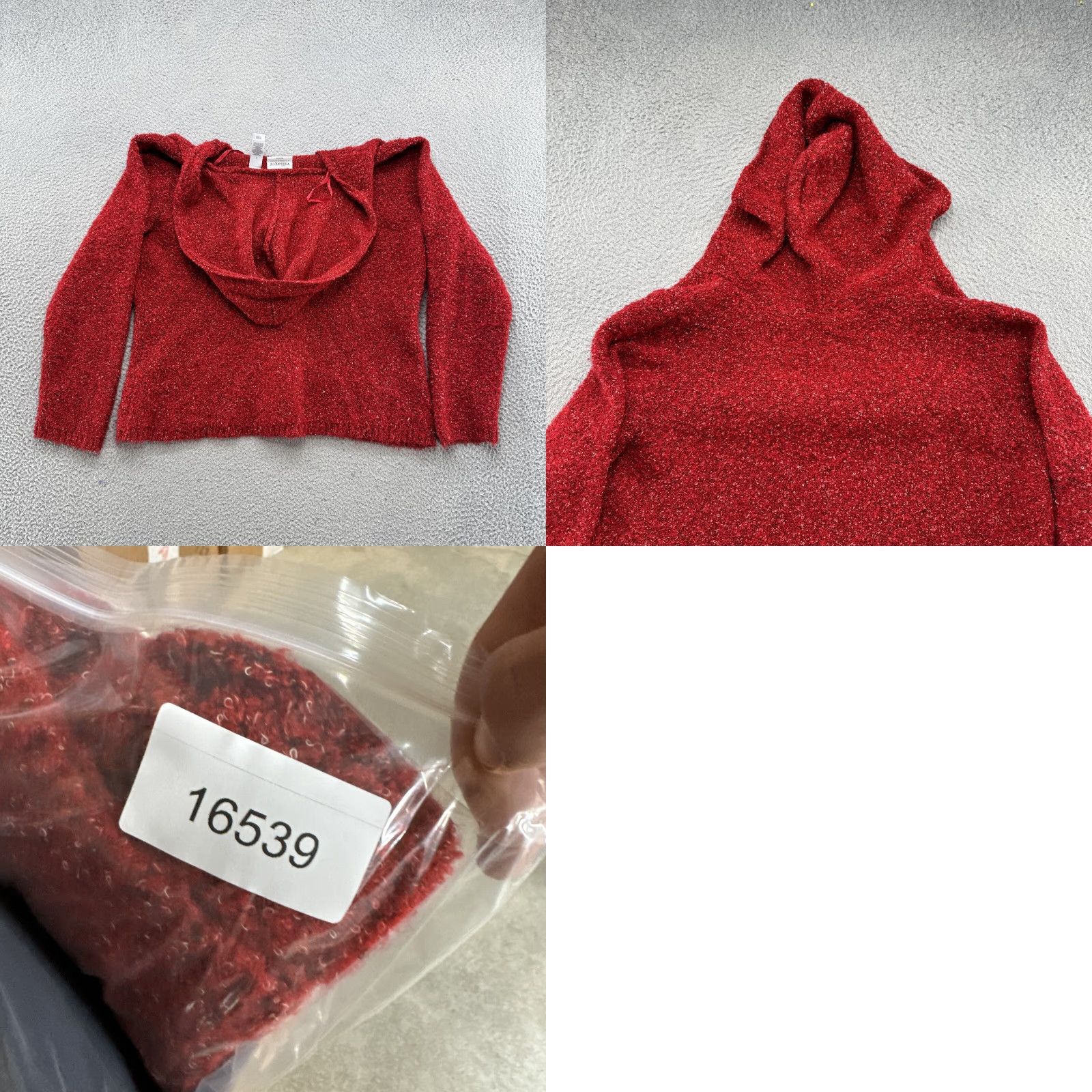 Liz Claiborne VINTAGE Villager Liz Claiborne Red Hooded Pullover V-Neck Sweater Plus Size 1X Womens Shovel? Size XL / US 12-14 / IT 48-50 - 8 Thumbnail