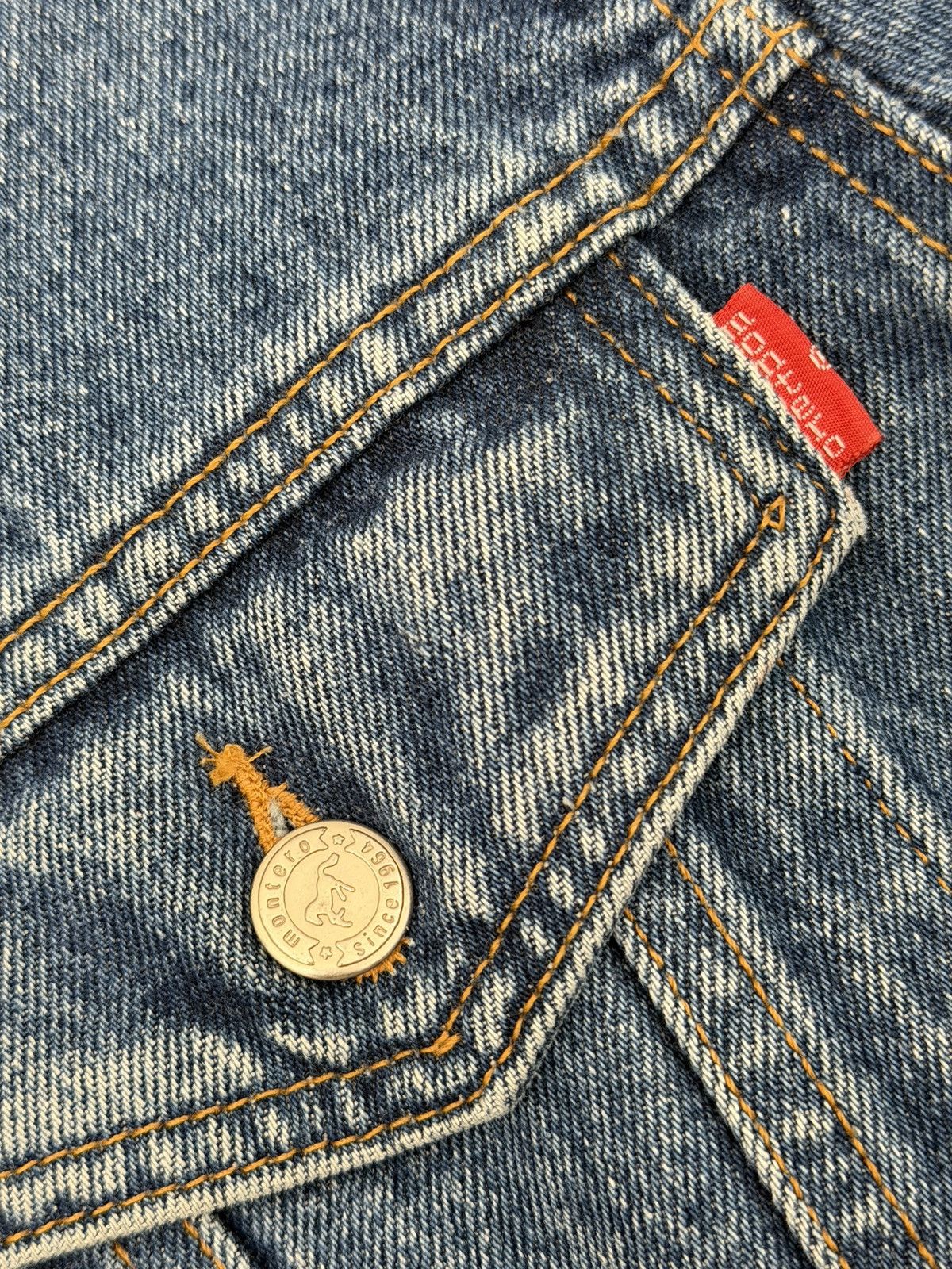 Levi's Vintage Clothing Vintage 80s Montero World Service Denim Trucker Jacket 36 Size US M / EU 48-50 / 2 - 8 Thumbnail