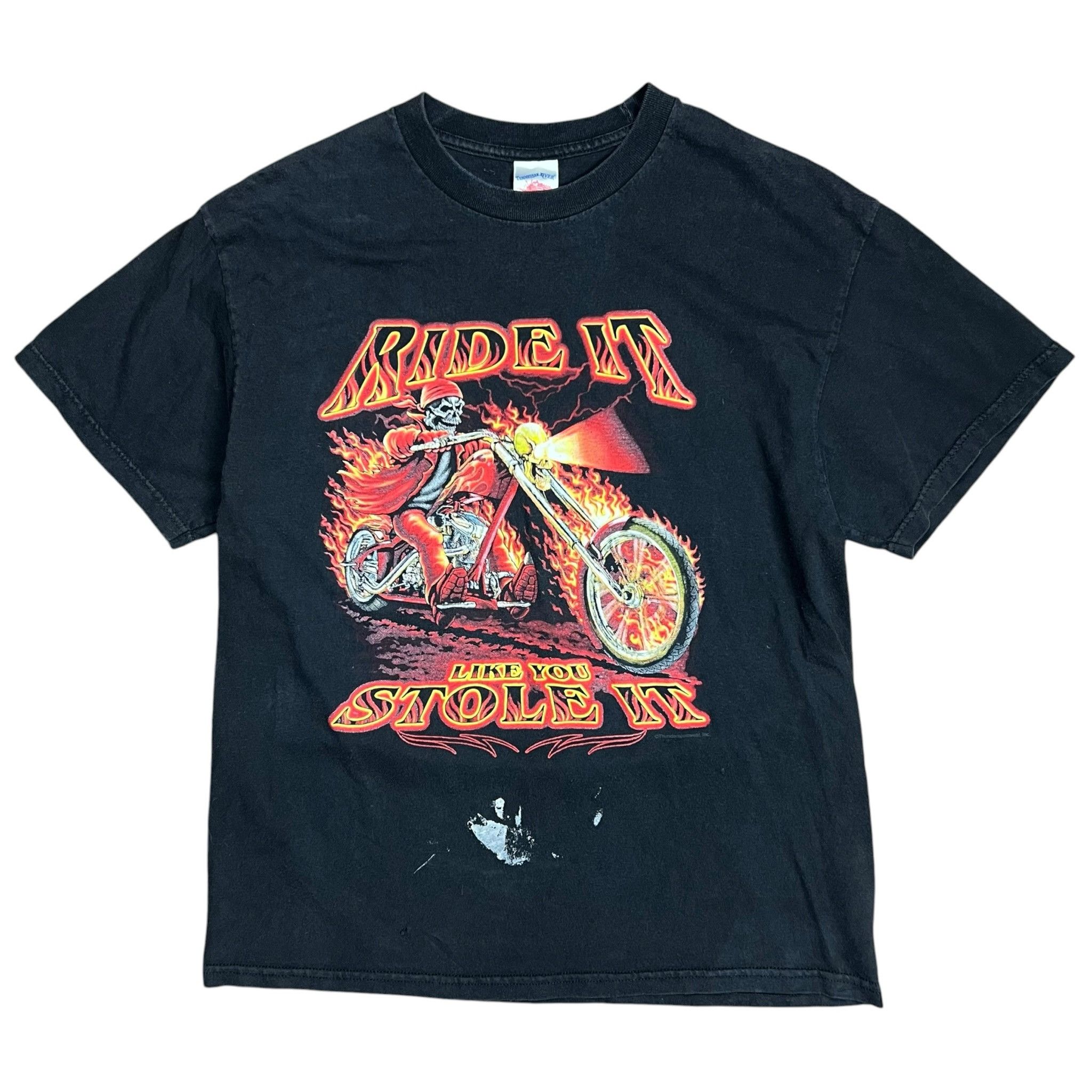 Vintage Vintage Ride It Like You Stole It Biker T-Shirt - L Size US L / EU 52-54 / 3 - 1 Thumbnail