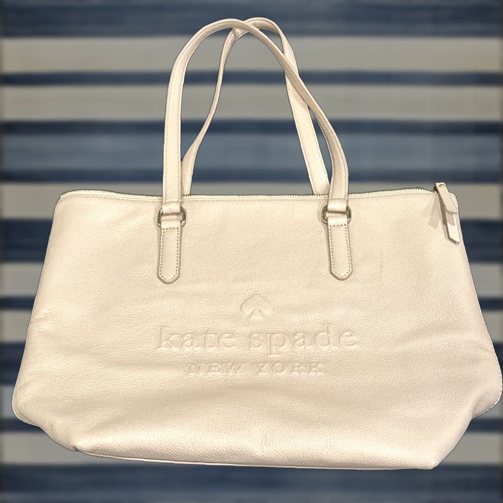 Vintage VINTAGE Kate Spade Larchmont Avenue Tote Leather Shoulder Bag Large Pink Dusty Pink - Logo Penny - Women’s, Pink Hardware, Zipper Closure Size ONE SIZE - 1 Thumbnail