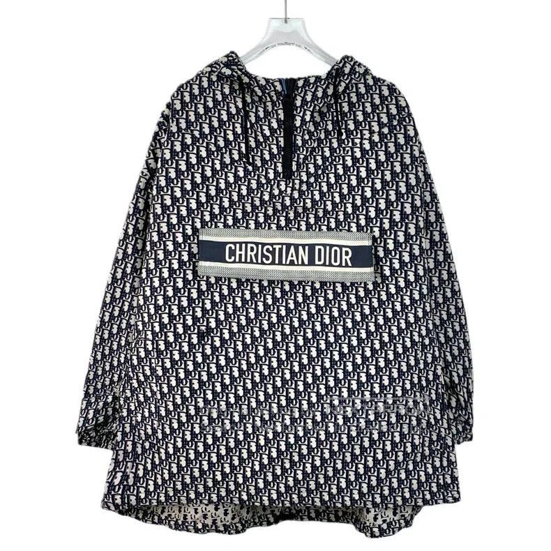 Dior Colour-blocking logo jacquard full print hooded draws