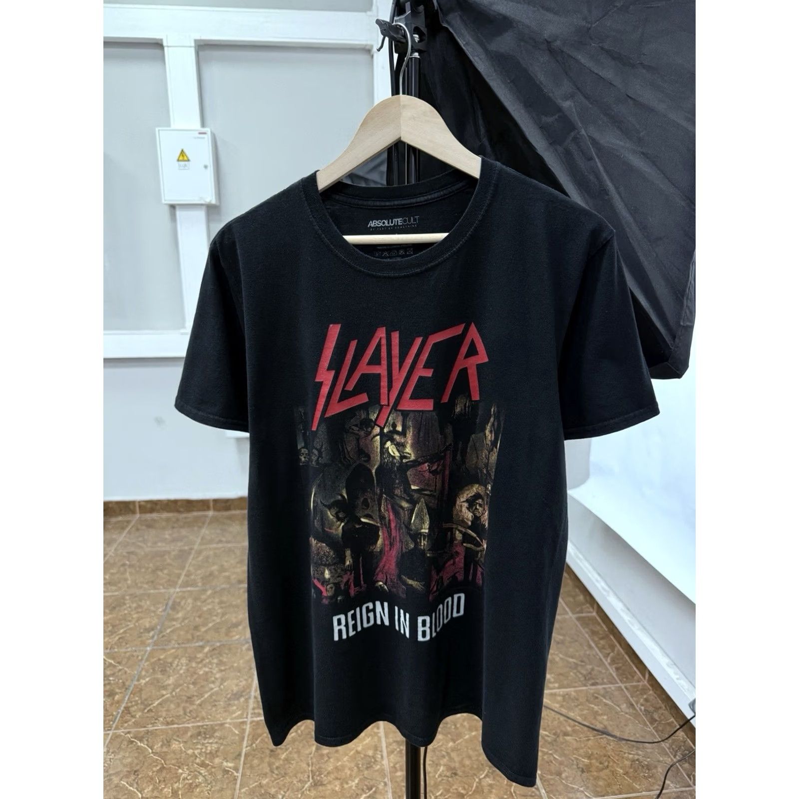 Layer 8 VINTAGE Slayer T-Shirt Black Size L Men Reign in Blood Thrash Metal Shirt Size US L / EU 52-54 / 3 - 2 Thumbnail