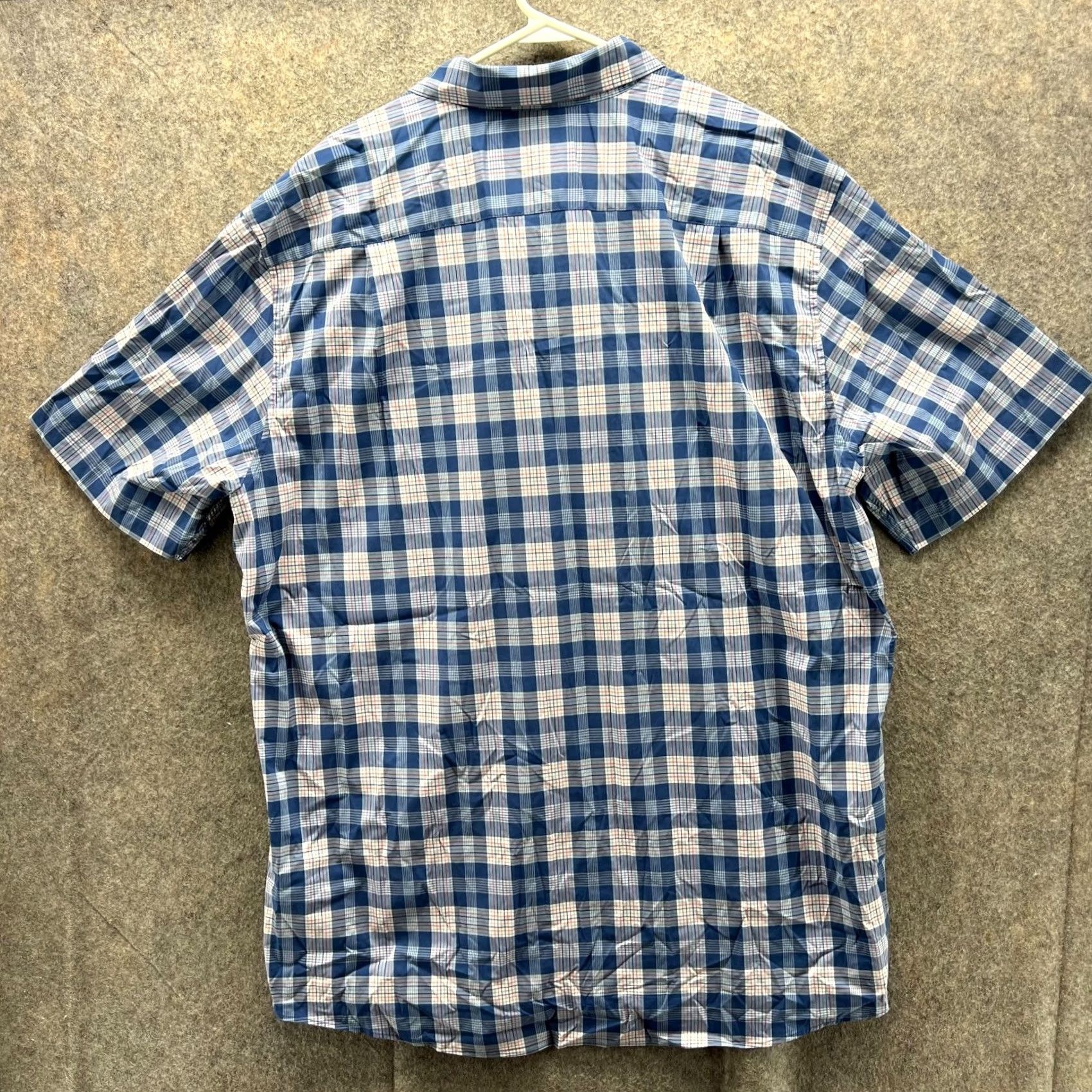 Nautica VINTAGE Nautica Shirt Mens 2XL Blue Button-Down Short Sleeve Stretch Fit Plaid Nav Tech Collar/Collar Style Preppy Regular Mens Size US XXL / EU 58 / 5 - 3 Thumbnail