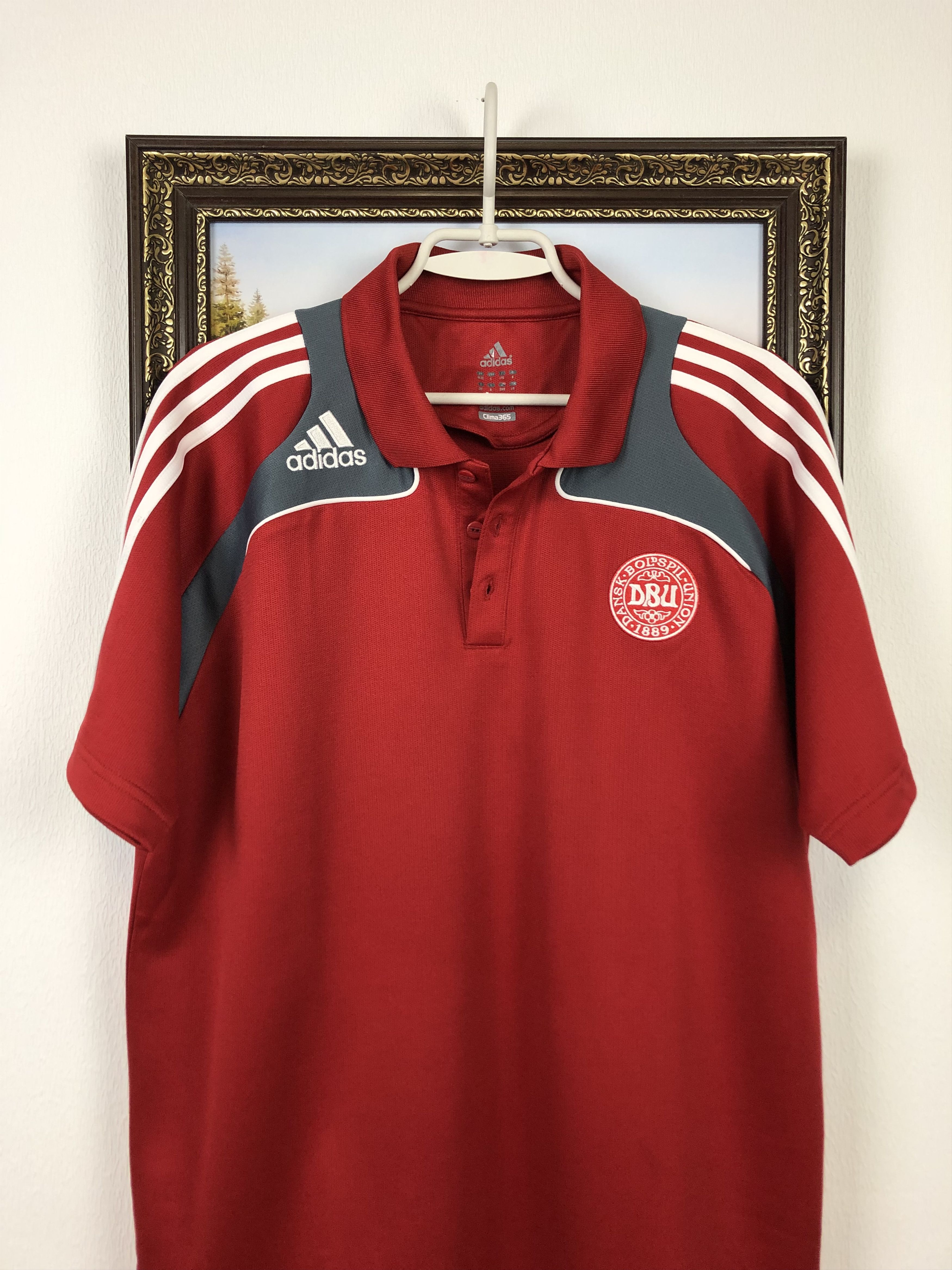 Adidas Vintage Adidas Denmark Football Shirt Soccer Train Jersey Size US XL / EU 56 / 4 - 2 Thumbnail