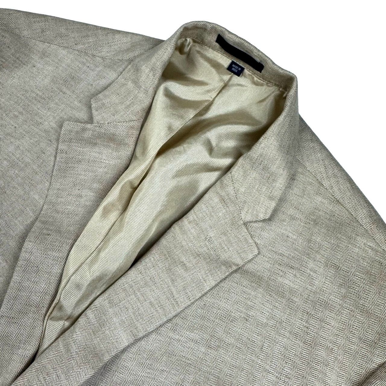 Jos. A. Bank Jos A. Bank 1905 Men's Linen Blend Blazer Jacket Beige Herri Size 46R - 1 Thumbnail