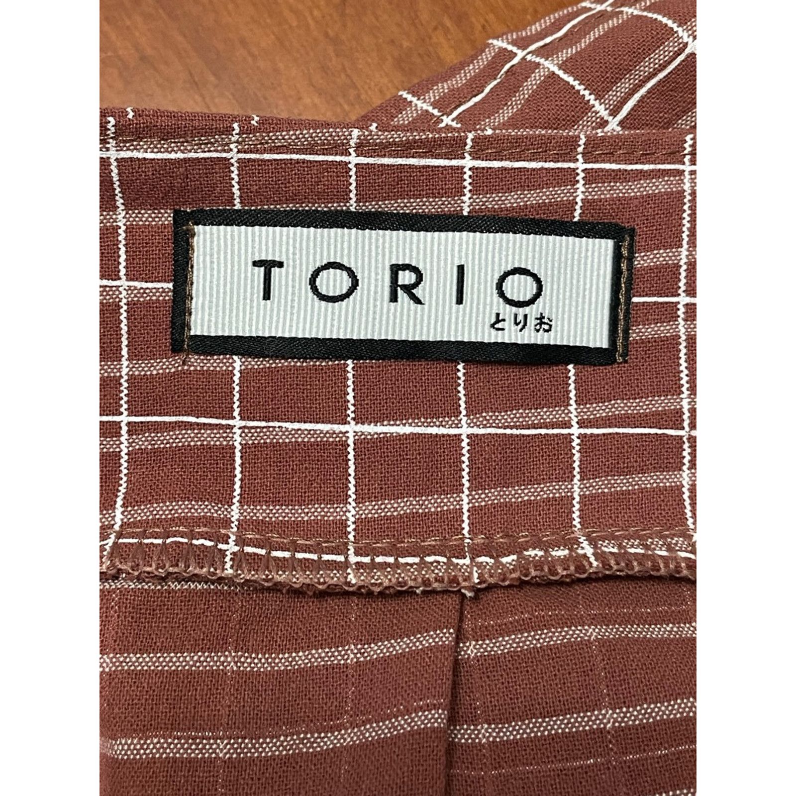 Other Torio Crop Top Plaid Square Neck Pleated Back Red/White S Size S / US 4 / IT 40 - 7 Thumbnail