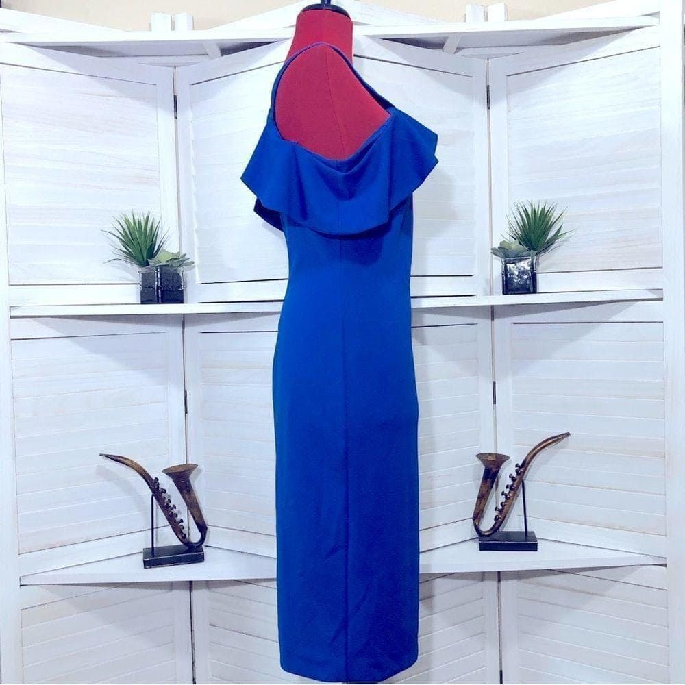 Other Rachel Roy royal blue ruffled bodycon cocktail party dress 4 Size S / US 4 / IT 40 - 7 Thumbnail