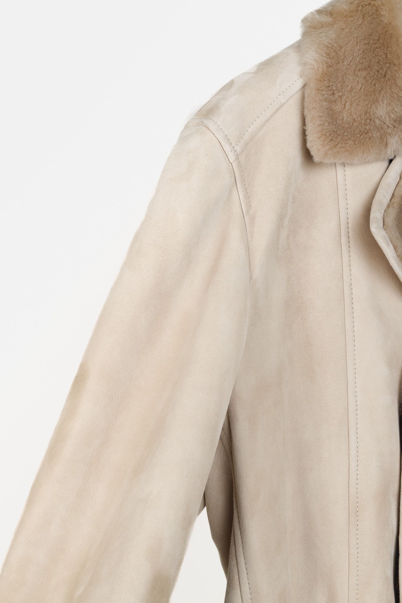 Brunello Cucinelli Brunello Cucinelli Beige Sharpa Sheepskin Fur Peacoat Size US M / EU 48-50 / 2 - 6 Thumbnail