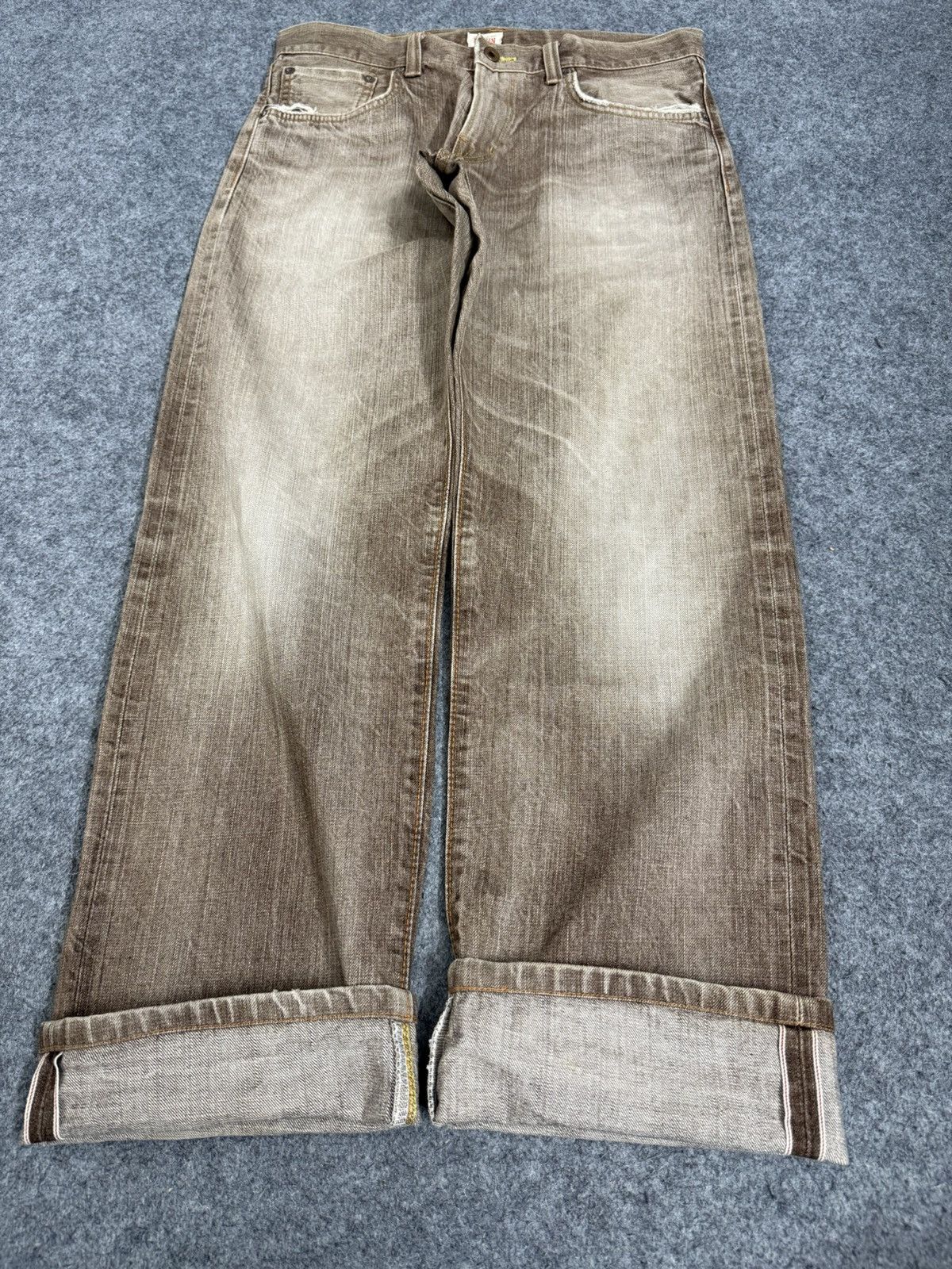 Kapital A15 VINTAGE EDWIN BROWN 505ZX SELVEDGE Size US 32 / EU 48 - 13 Thumbnail