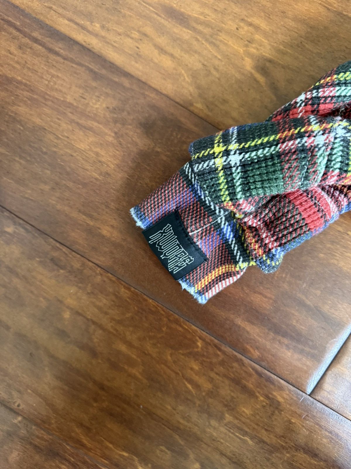 Other XWORE Red plaid waffle knit zip up Size US M / EU 48-50 / 2 - 4 Thumbnail