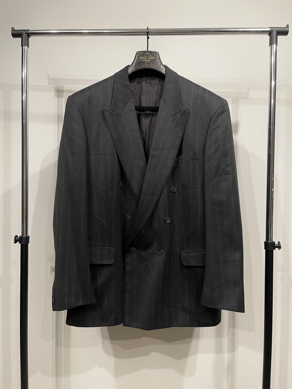 Vintage Vintage double-breasted jacket dark gray turo big size 48R Size 48R - 1 Thumbnail