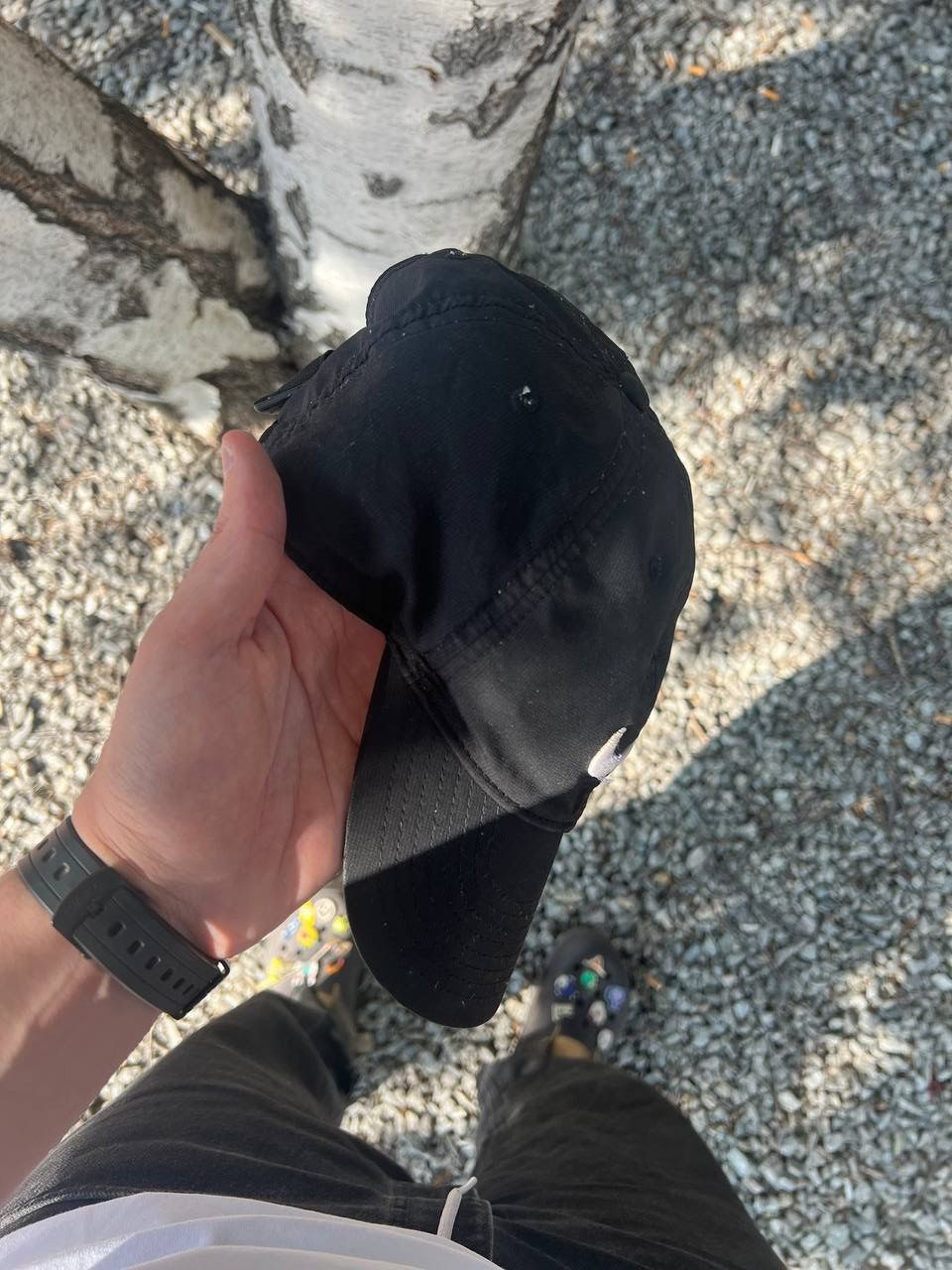 Nike × Vintage VERY RARE NIKE NYLON CAP BIG LOGO SWOOSH RETRO DRILL 90s Y2K Size ONE SIZE - 3 Thumbnail