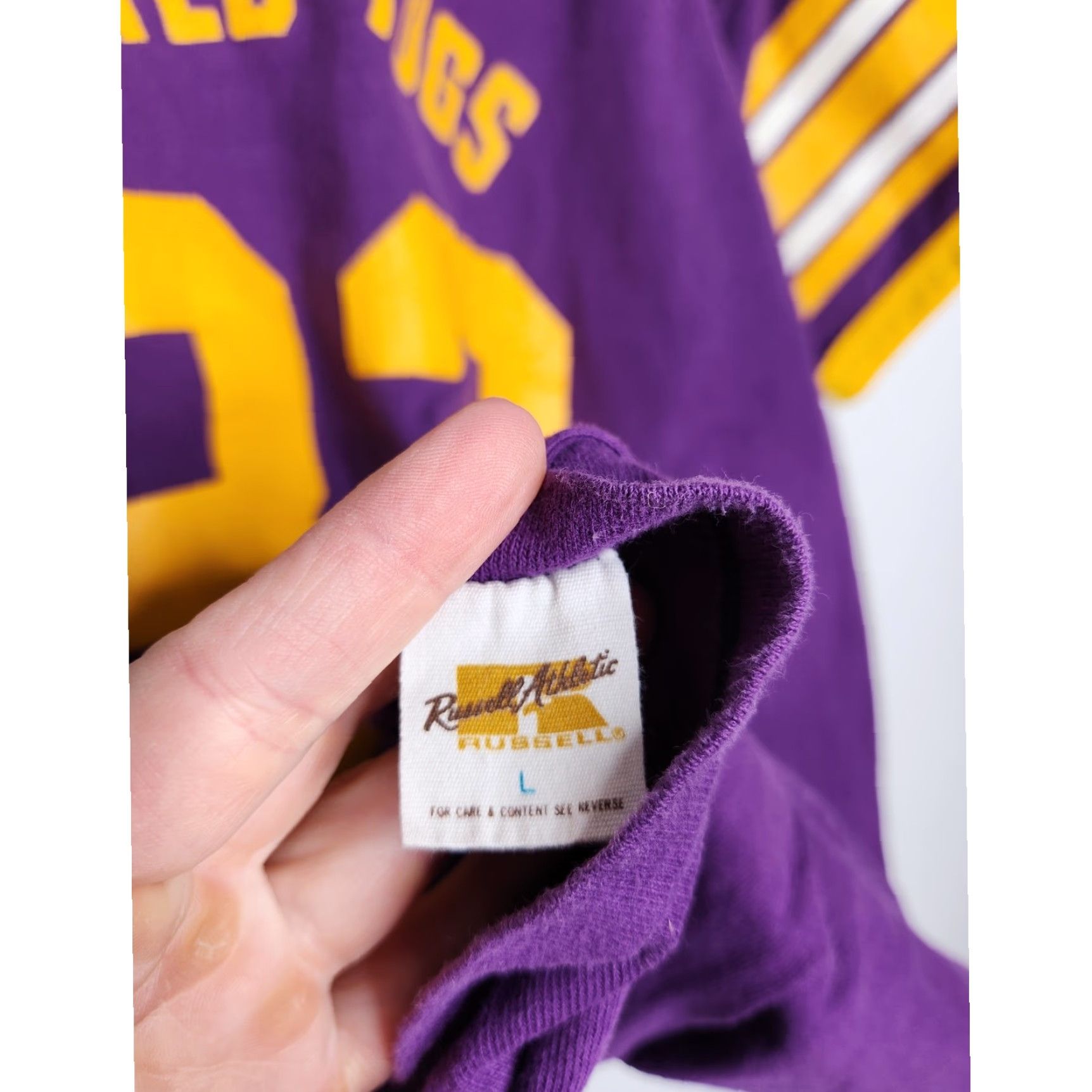 Russell Athletic VINTAGE Russell Athletic United Tugs Purple Double Sided Jersey Shirt Large Size US L / EU 52-54 / 3 - 5 Thumbnail