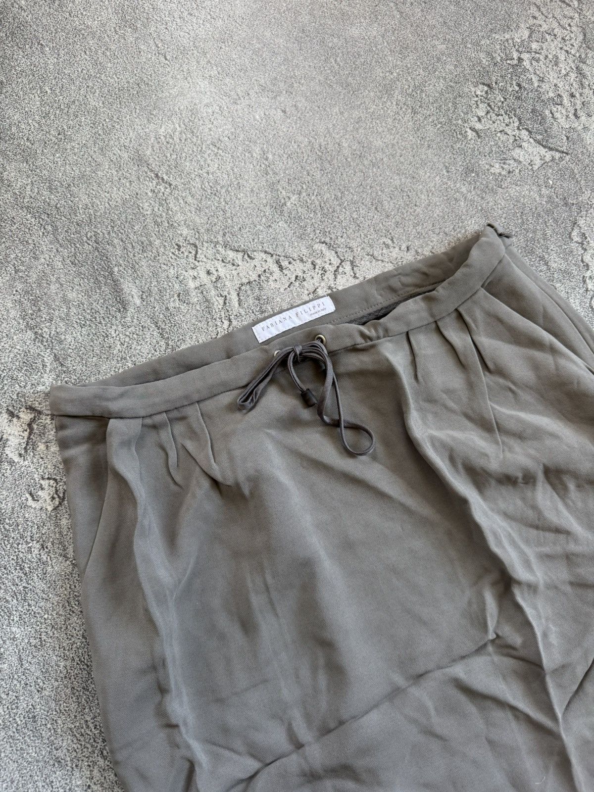 Fabiana Filippi Fabiana Filippi Luxury Midi Skirt Viscose Drawstring Waist Size 27" / US 4 / IT 40 - 3 Thumbnail